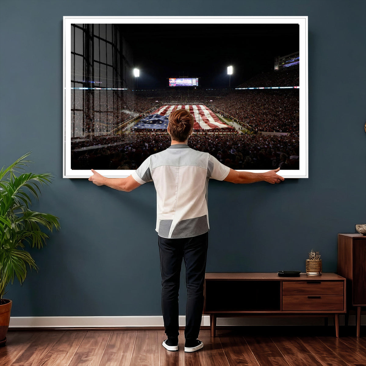 Oklahoma Memorial Stadium Wall Art Canvas Print – Oklahoma