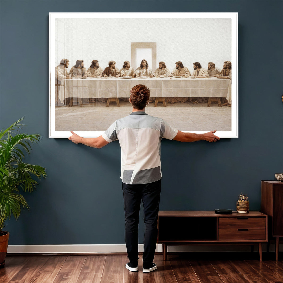 The Last Supper Wall Art Canvas Print, Jesus Christ Biblical