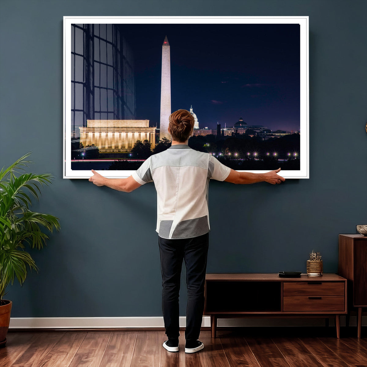 Washington White House Skyline Wall Art Canvas Print –