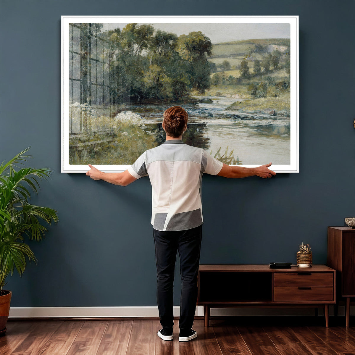 Streamside by Edward Mitchell Bannister Wall Art Canvas