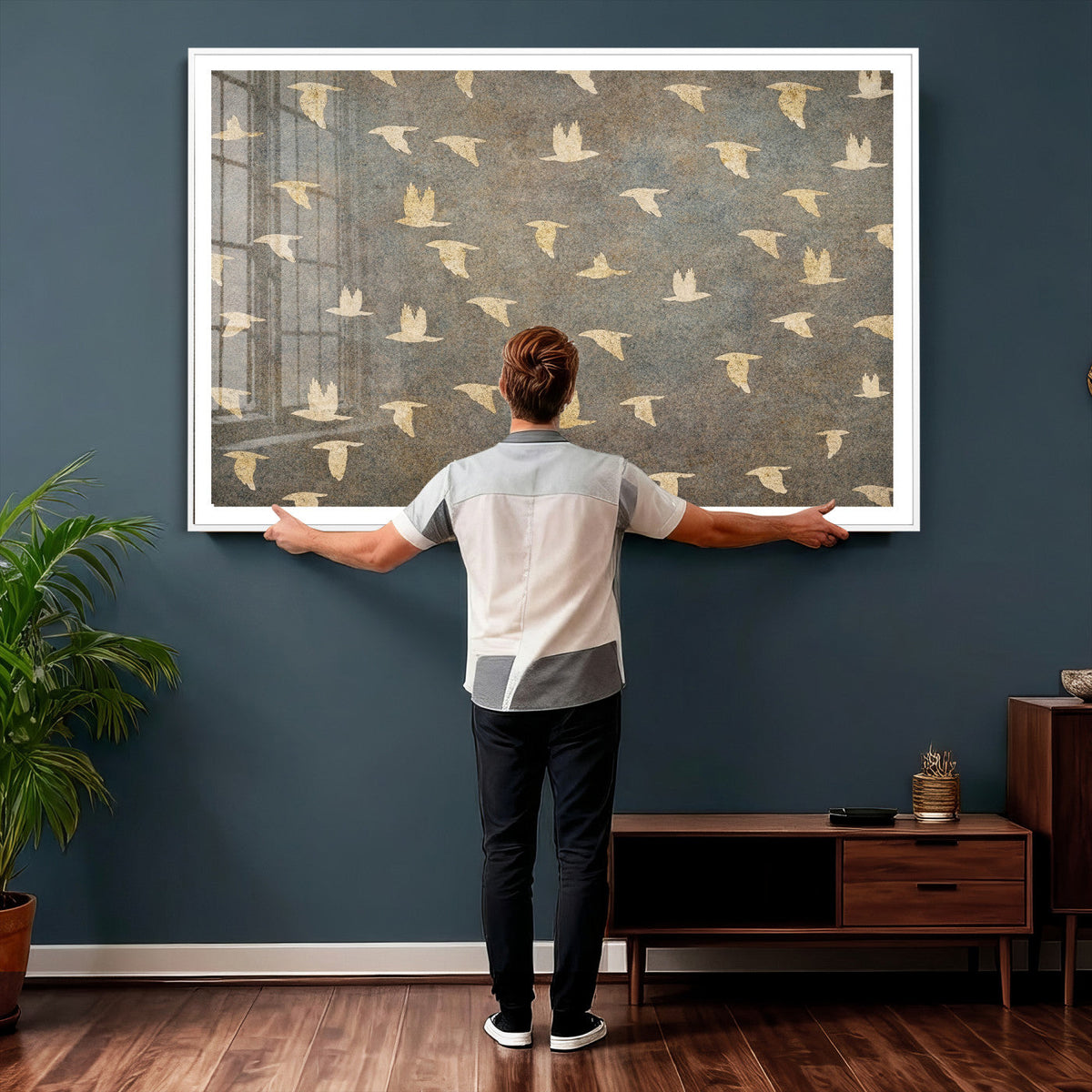 Abstract Birds Wall Art Canvas Print