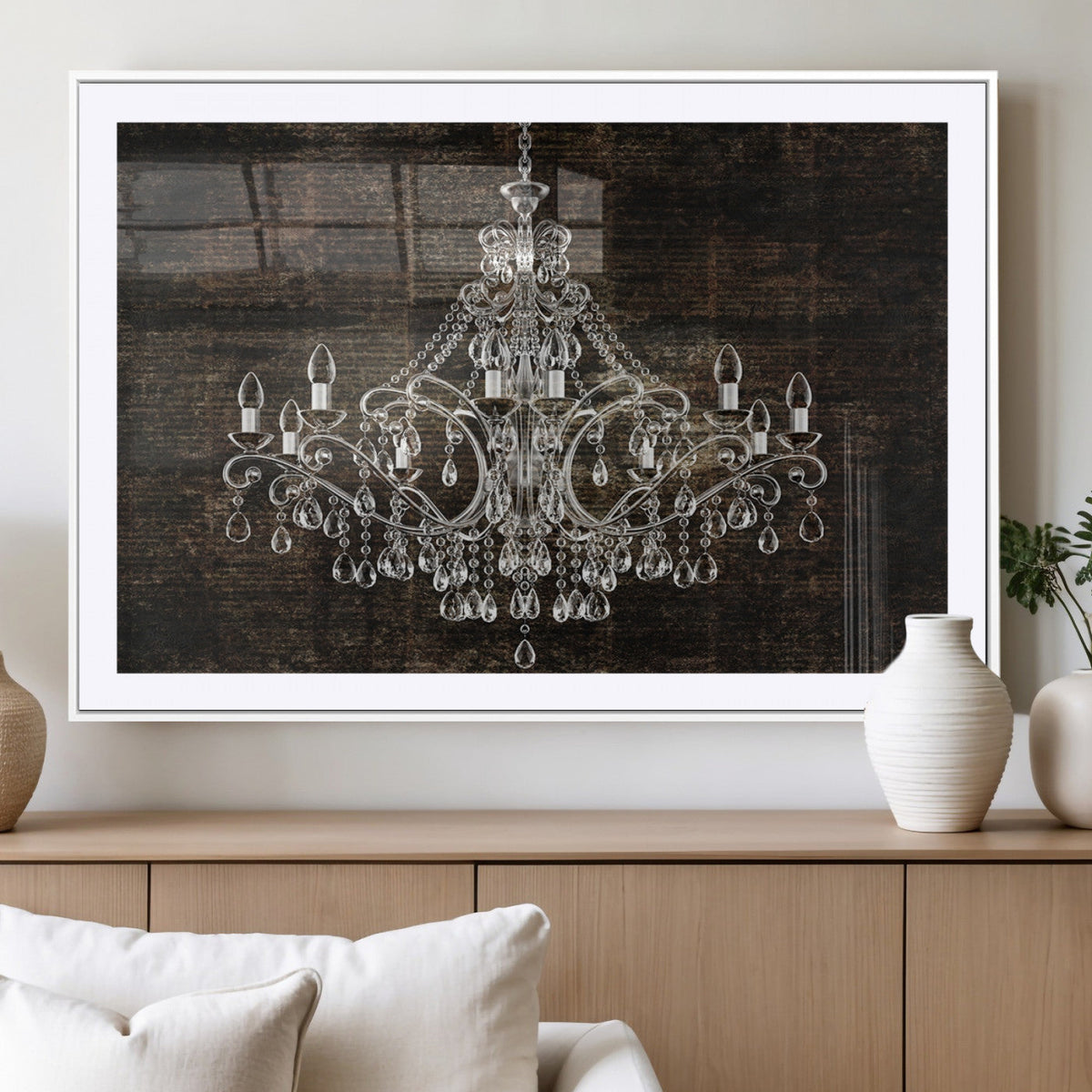 Rustic Chandelier Canvas Print