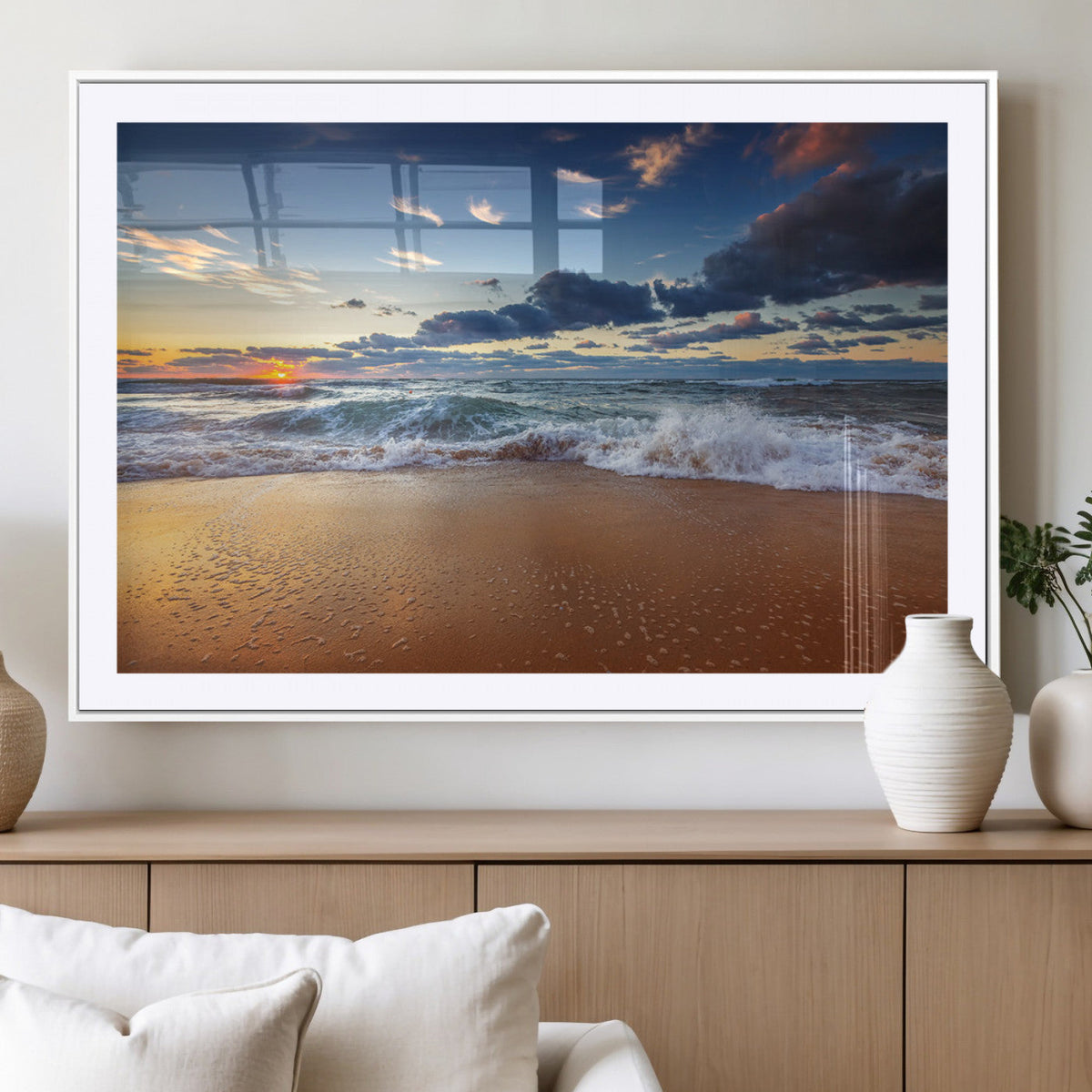 Beach Canvas Wall Art - Coastal Seascape Print for Living