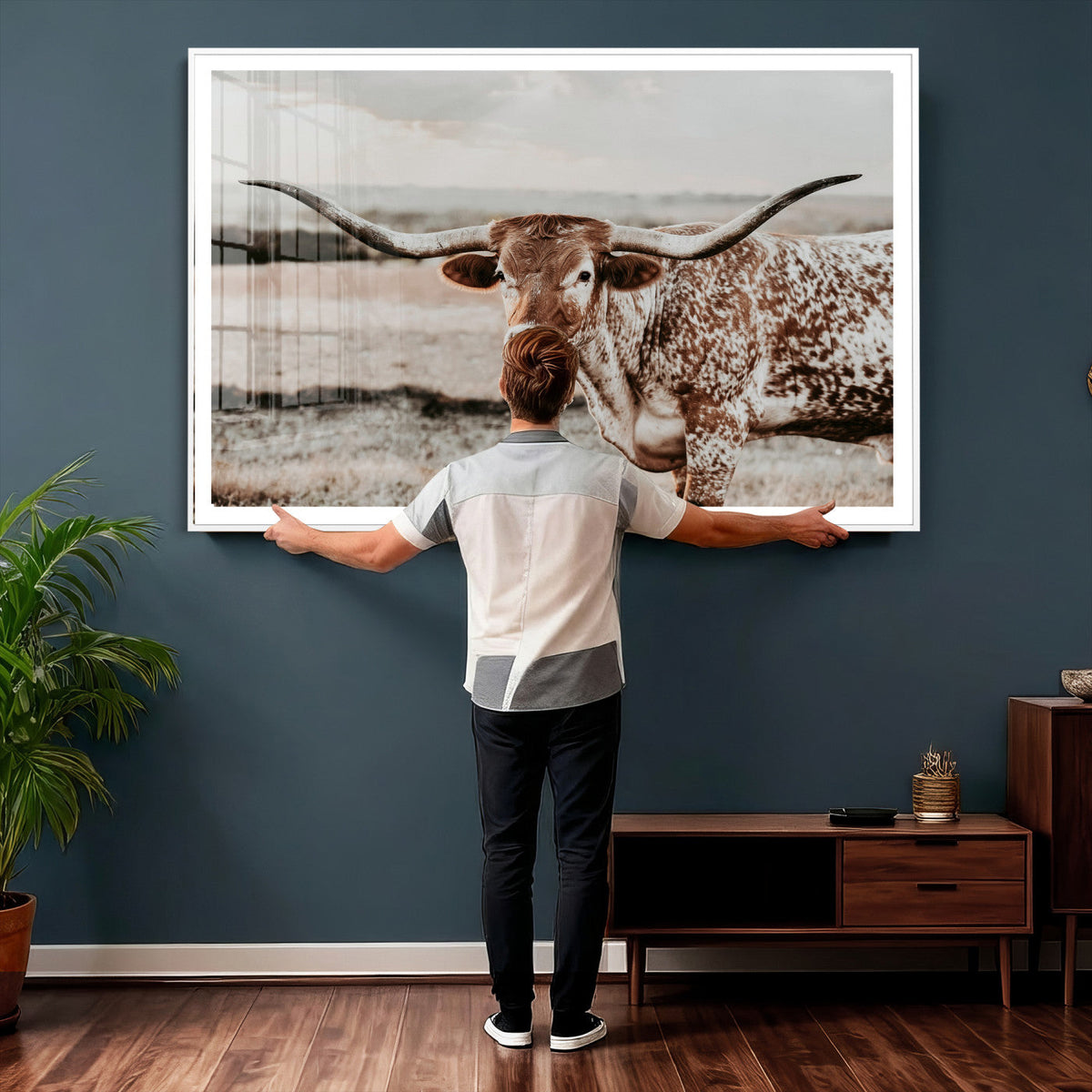 Texas Longhorn Canvas Wall Art Print – Majestic Western
