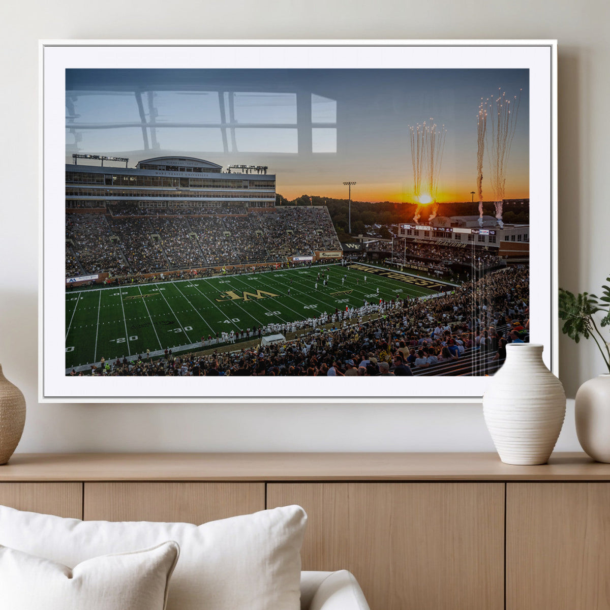 Demon Deacons Football Team Print Canvas- Winston-Salem
