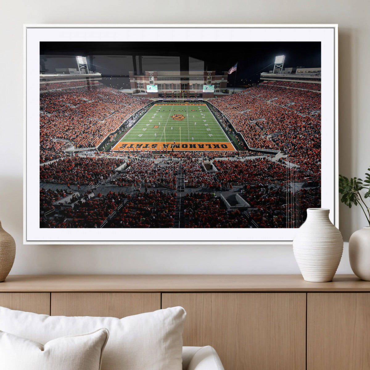Oklahoma State Cowboys Canvas Print, Football Team Print -