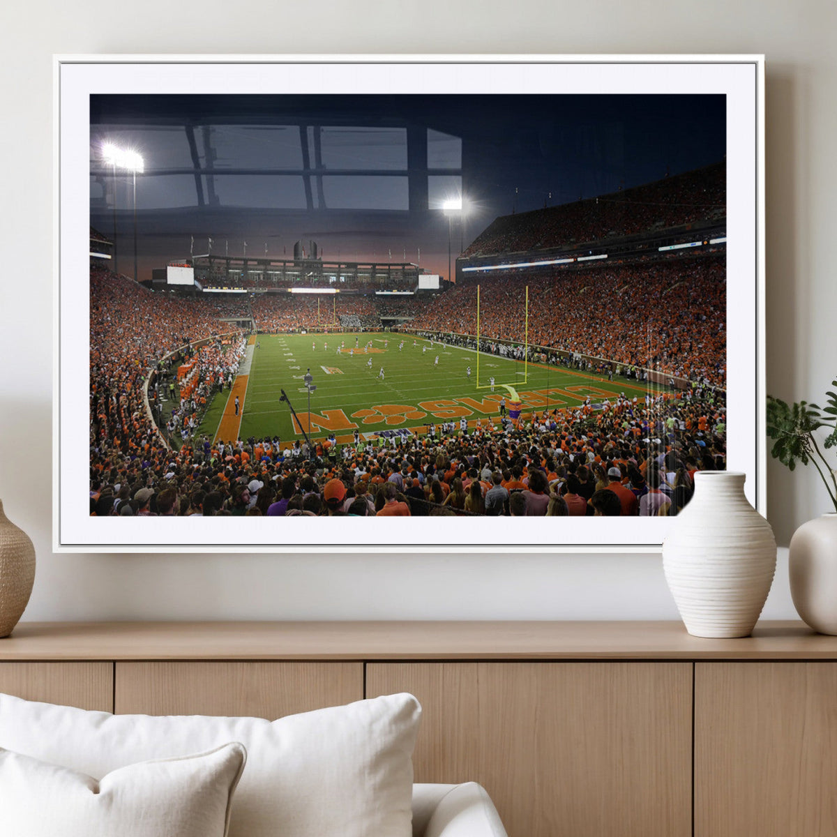 Clemson University Tigers Art Print, Football Team Print -