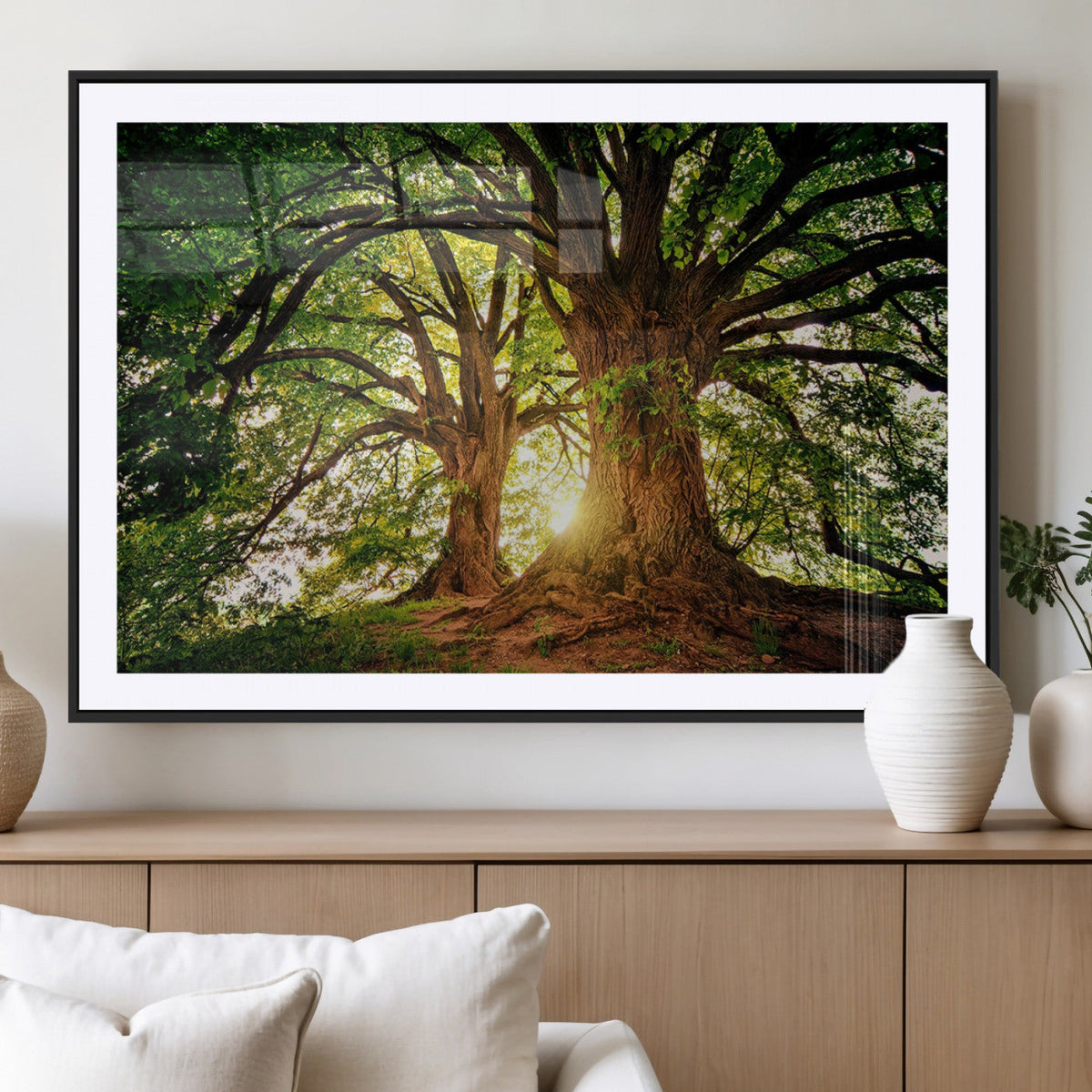 Majestic Ancient Tree Wall Art, NatureCanvas Print, Woodland