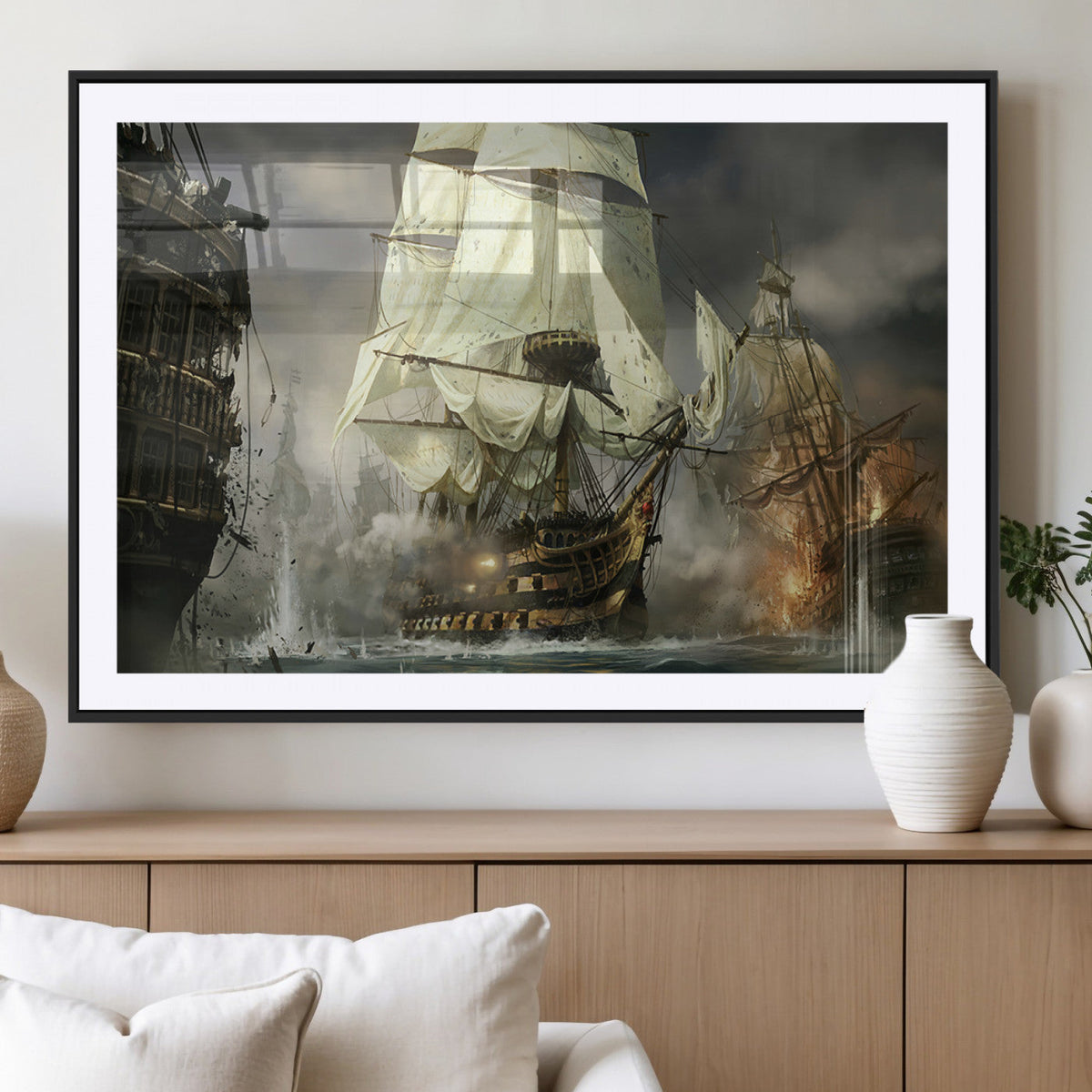 Pirate Ship War Wall Art Canvas Print