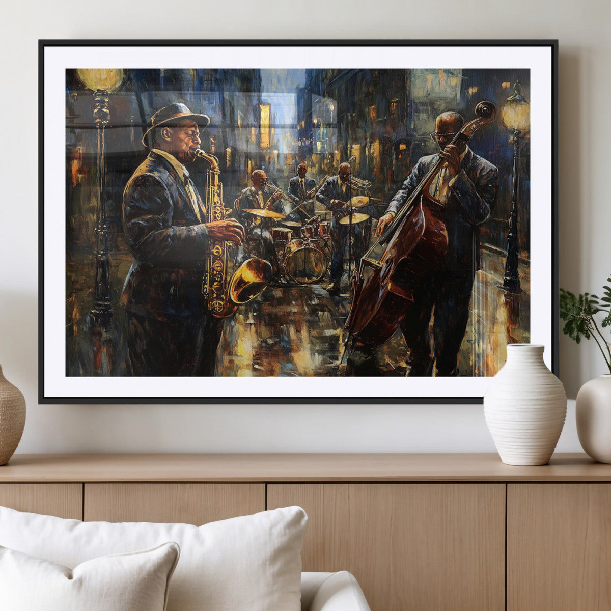 Jazz Canvas Wall Art Print – Abstract African American Music