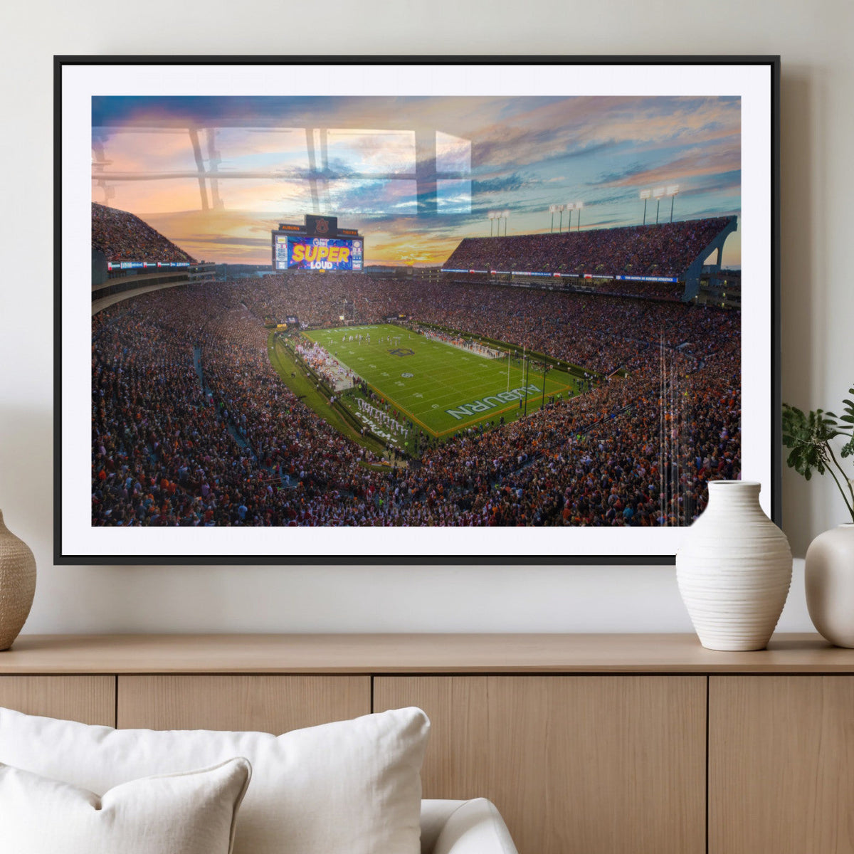 Jordan-Hare Stadium Wall Art Canvas Print, Football Stadium