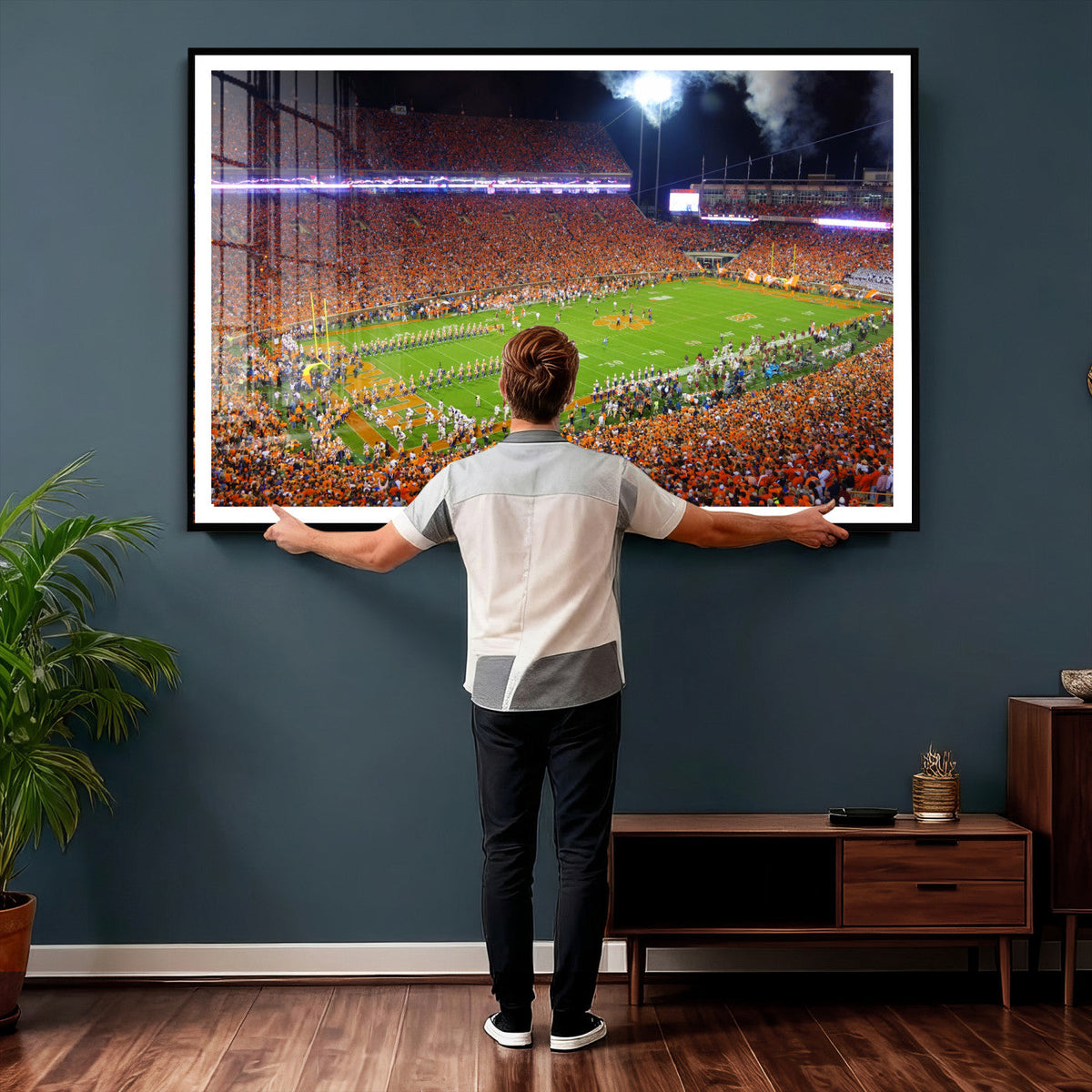 Clemson Football Stadium Wall Art Canvas Print, College