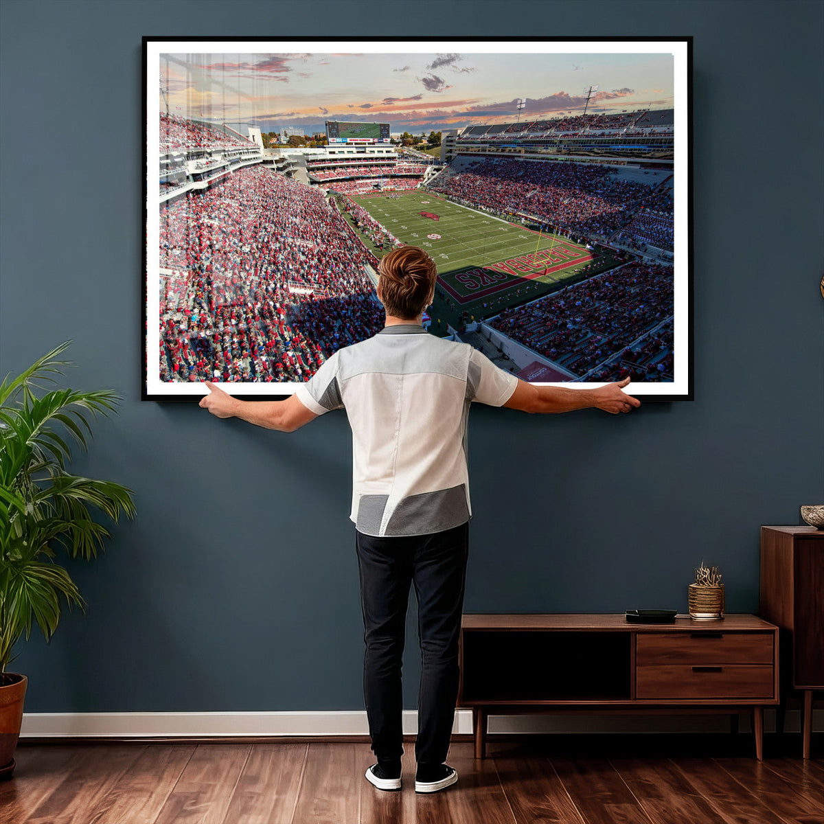 Donald W. Reynolds Razorback Stadium Wall Art Canvas Print –