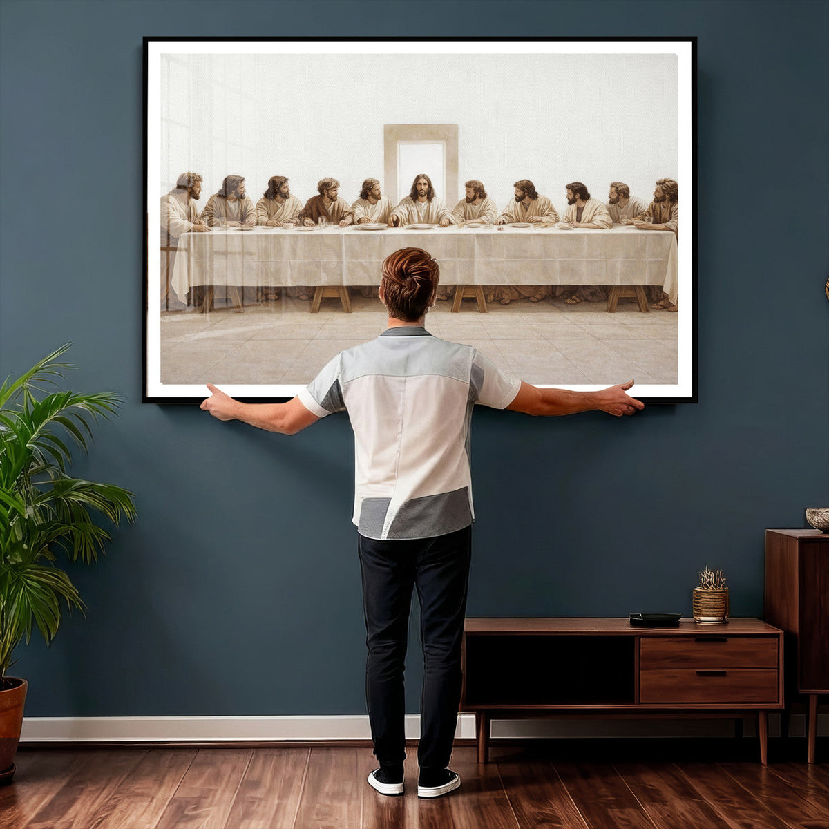 The Last Supper Wall Art Canvas Print, Jesus Christ Biblical