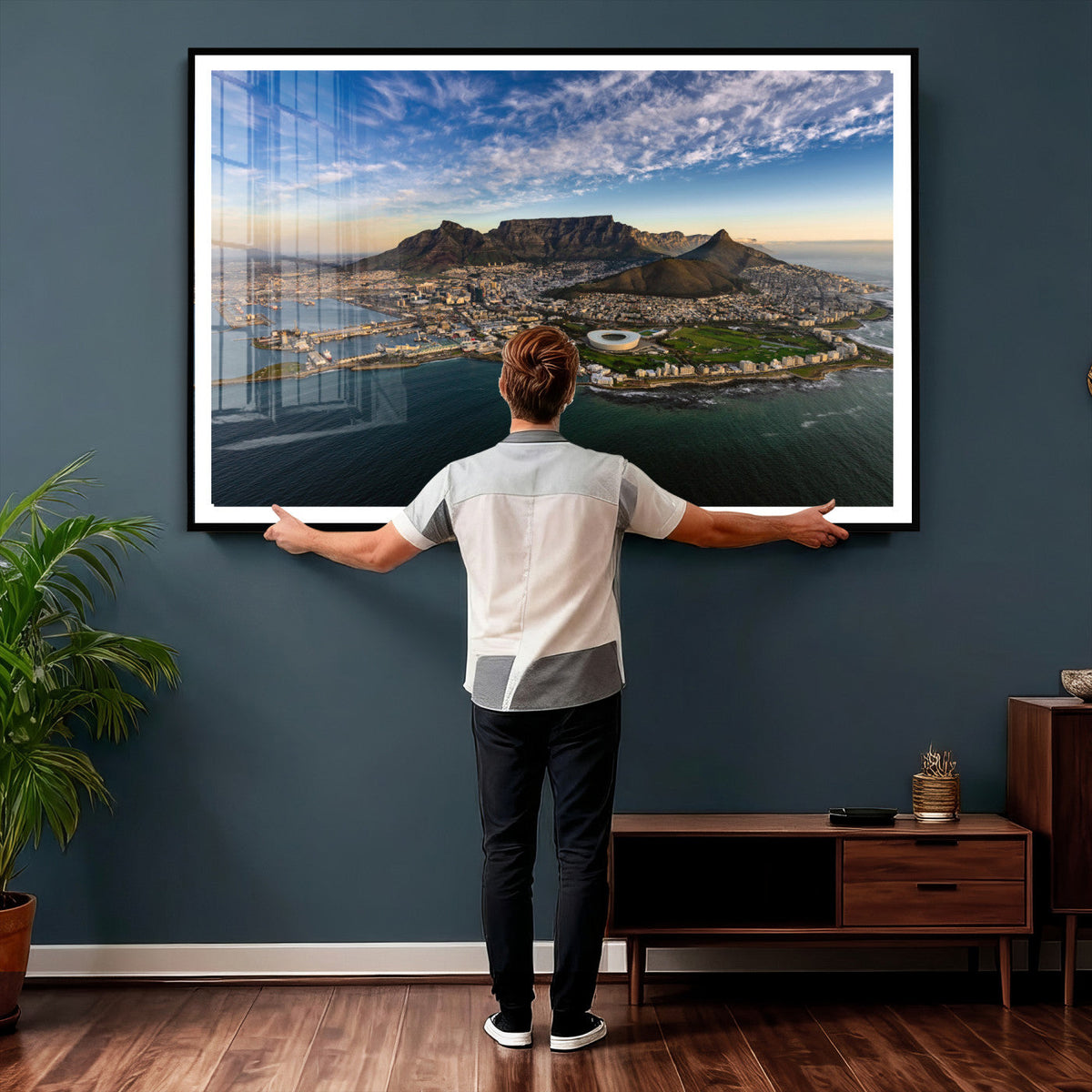 Cape Town Wall Art Canvas Print – Table Mountain Coastal