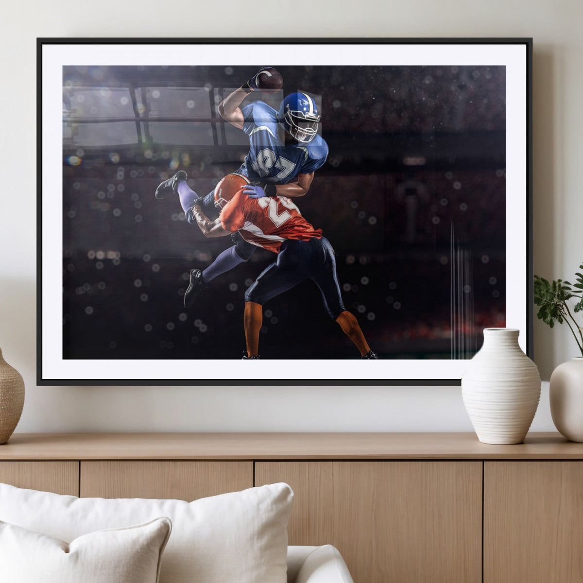 American Football Wall Art Canvas Print, Stadium Sport Wall