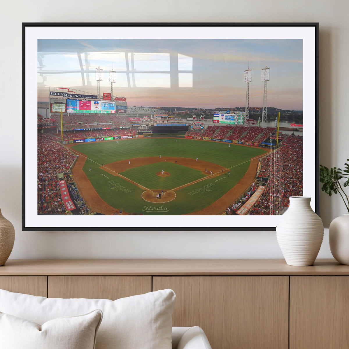 Cincinnati Reds Baseball Print Canvas- Cincinnati