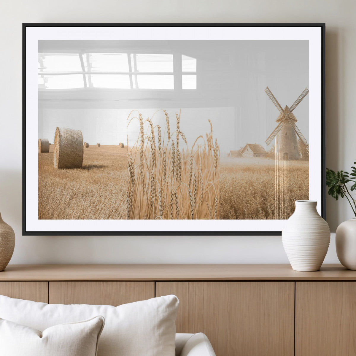 Vintage Farmhouse Triptych Wall Art – Giclée Canvas