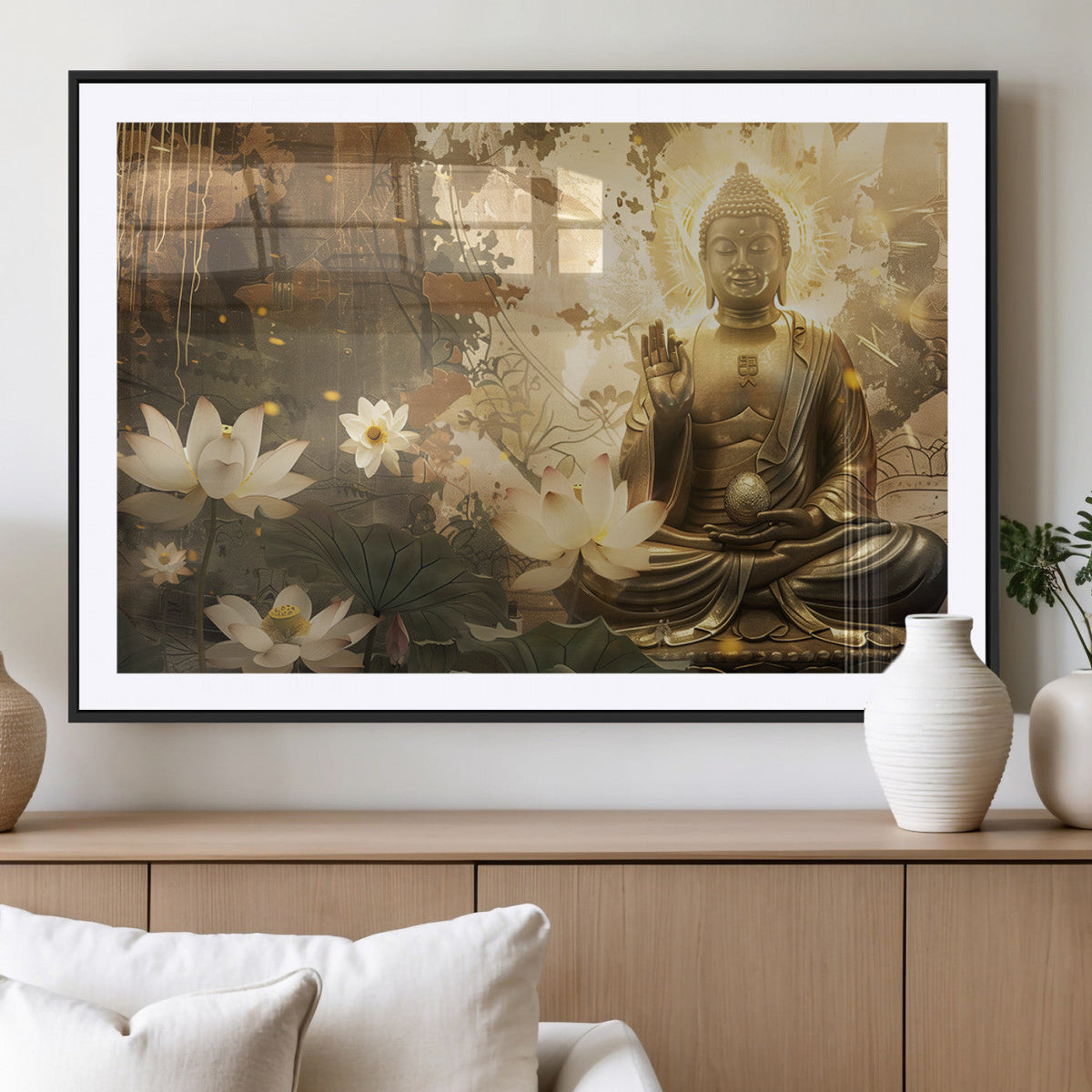 Zen Buddha Wall Art Canvas Print | Peaceful Meditation Decor