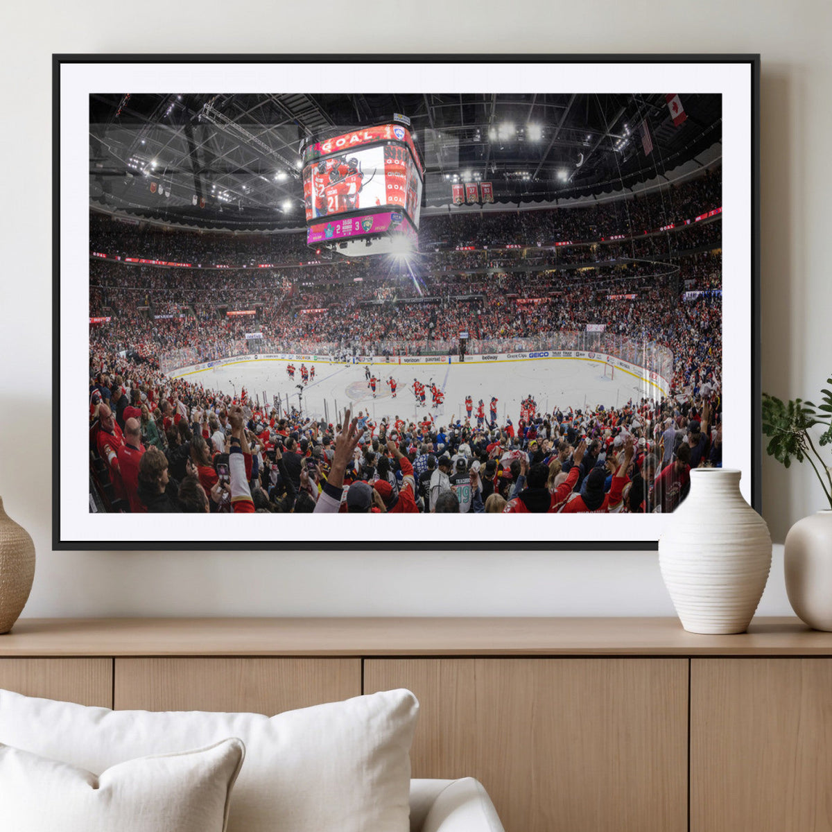 Amerant Bank Arena Wall Art Canvas Print - Basketball Arena