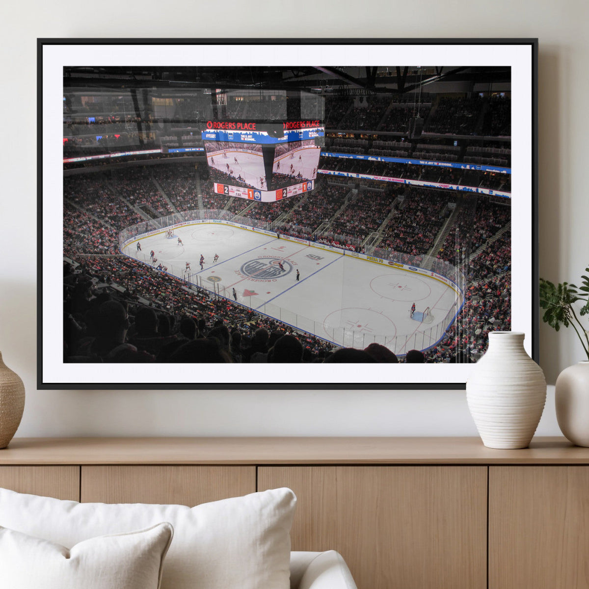 Rogers Place Edmonton Oilers Ice Hockey Stadium Wall Art,