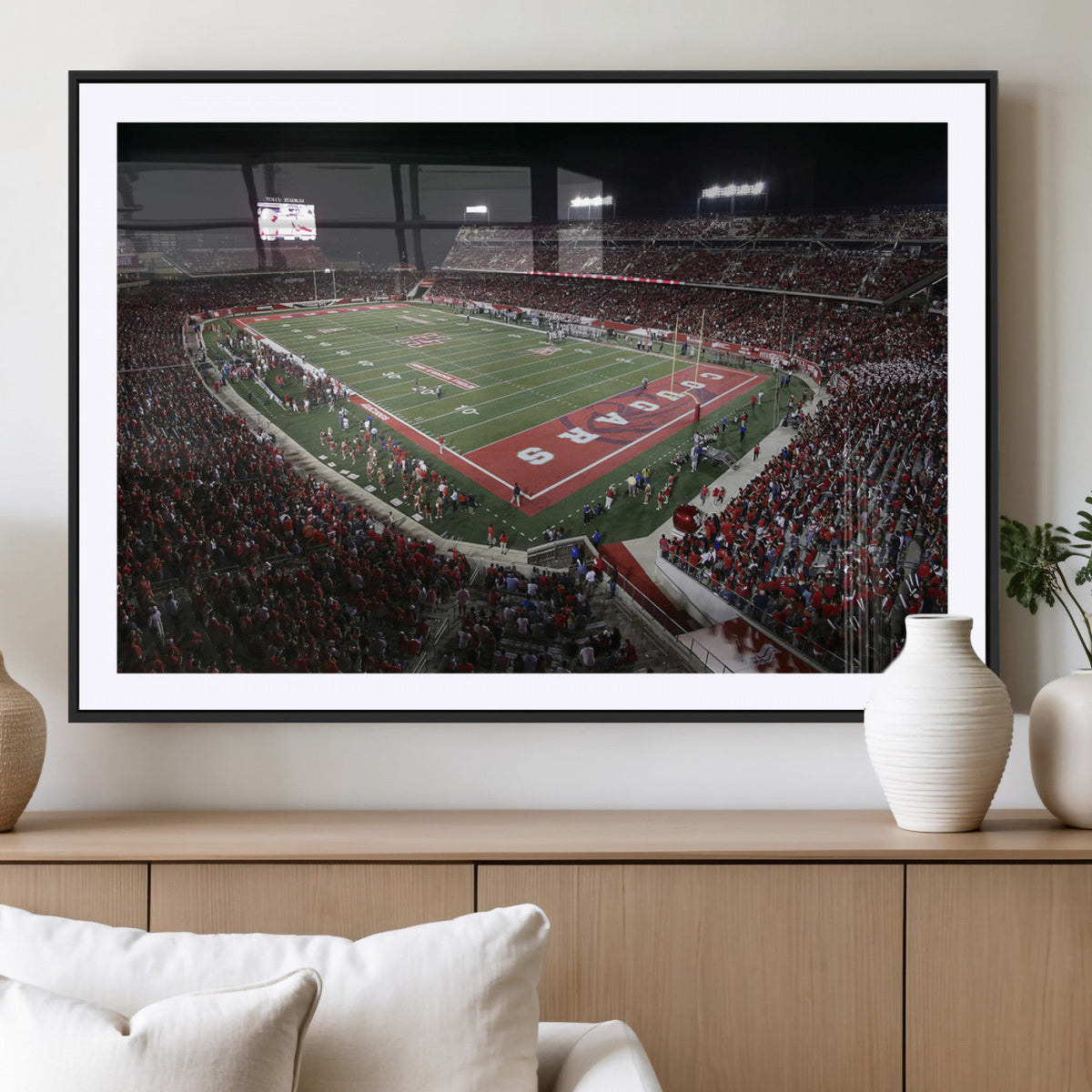Houston Cougars Football Team Print - Houston TDECU Stadium