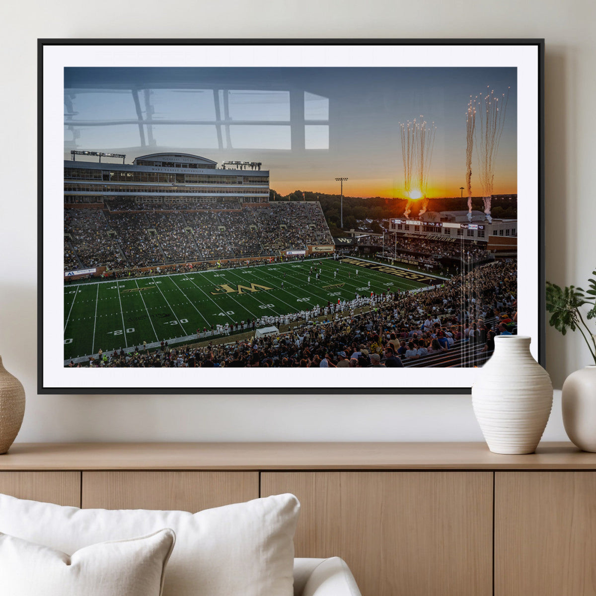 Demon Deacons Football Team Print Canvas- Winston-Salem
