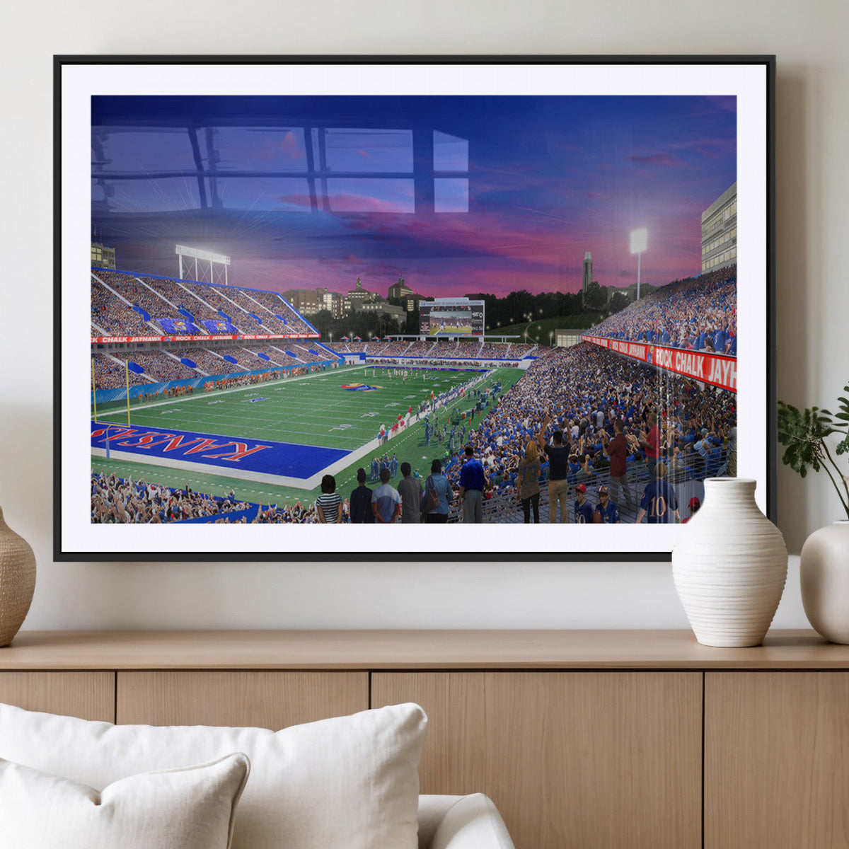 University of Kansas Jayhawks Football Team Print Canvas-