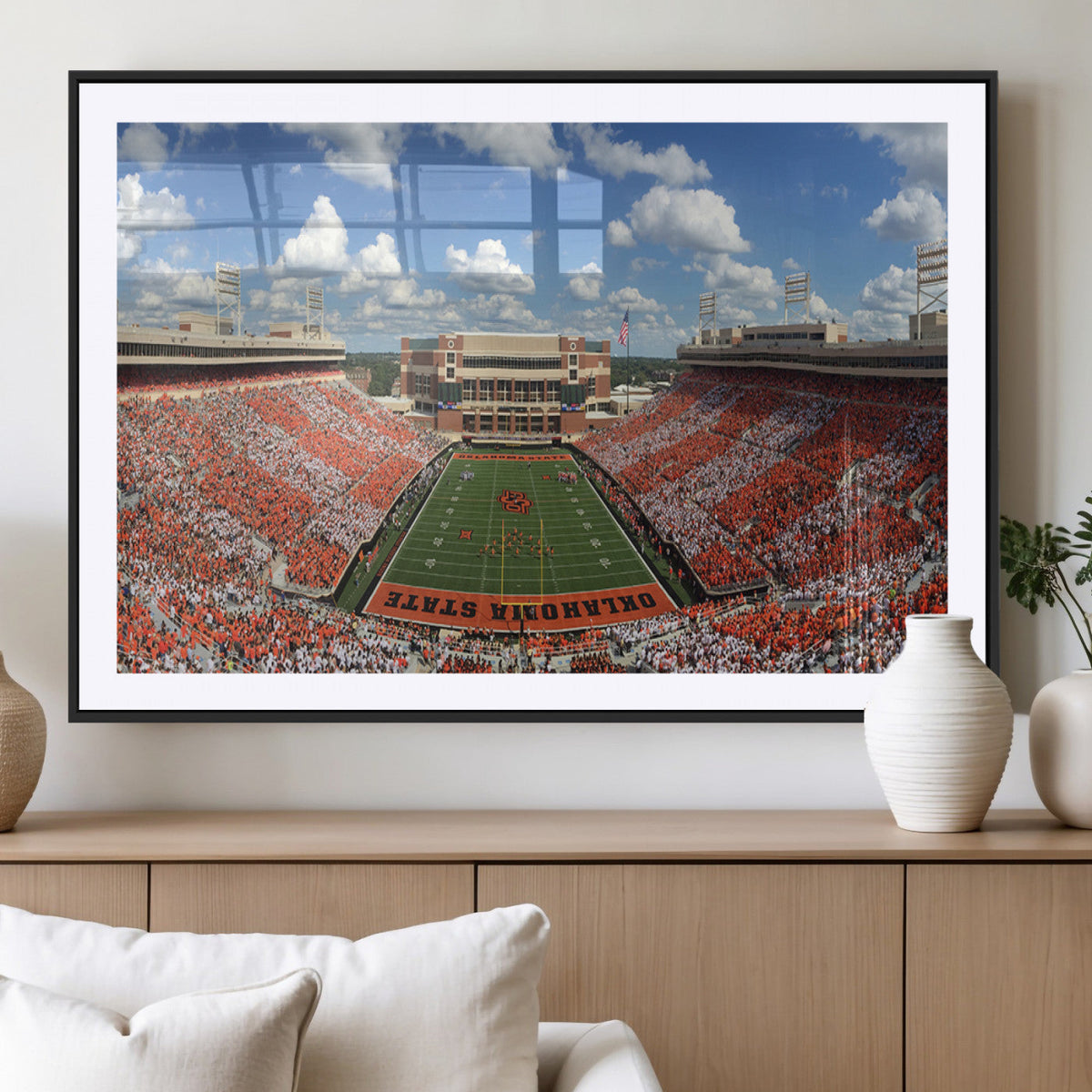 Oklahoma State Cowboys Football Team Print - Stillwater