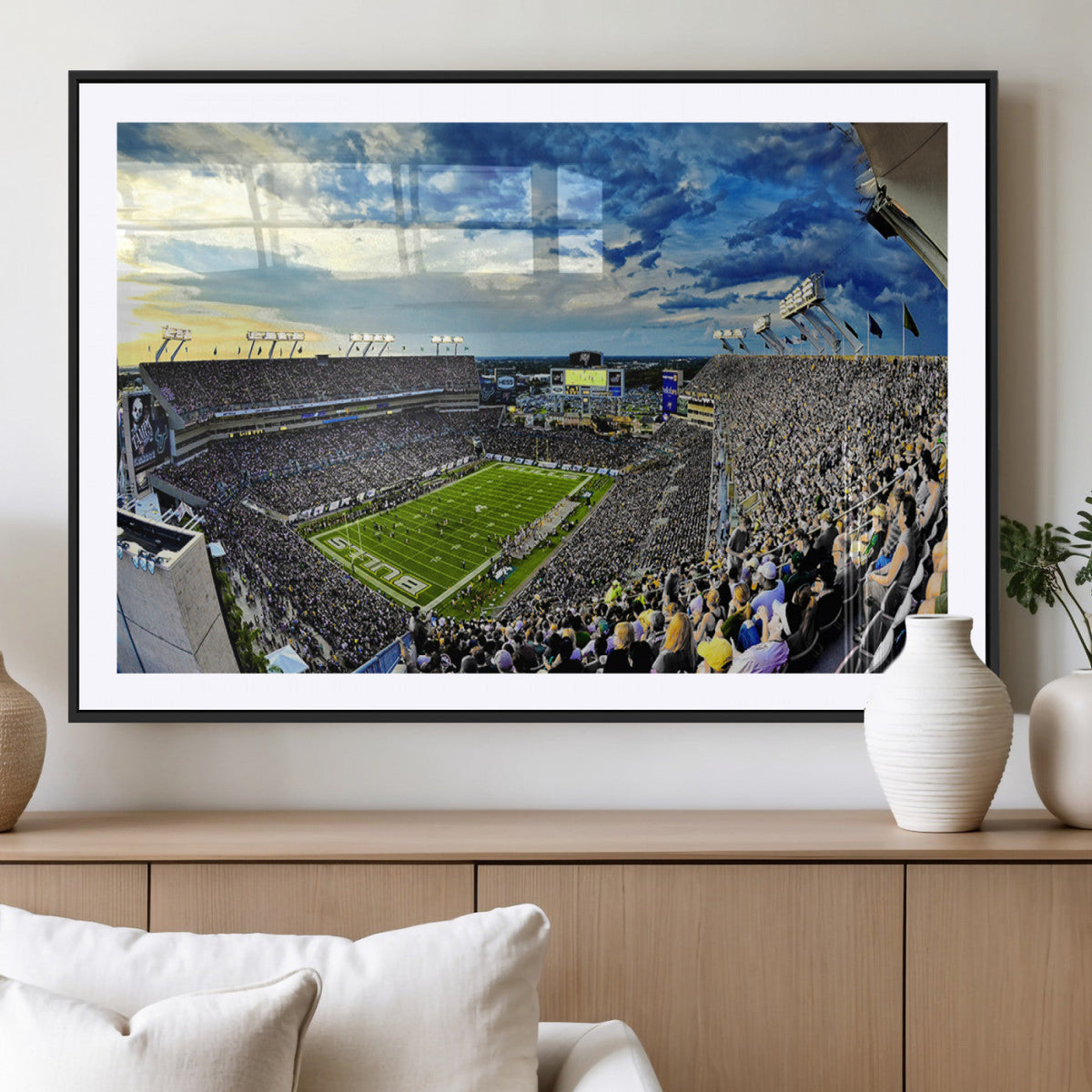 Framed USF Bulls Football Team Print - Tampa Raymond James
