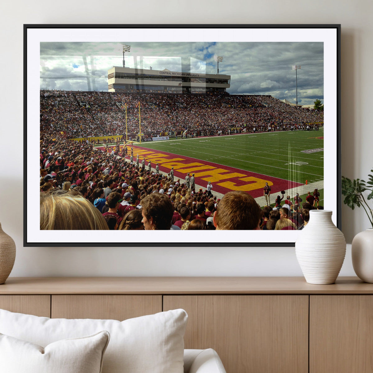 Central Michigan University Chippewas Football Team Print -