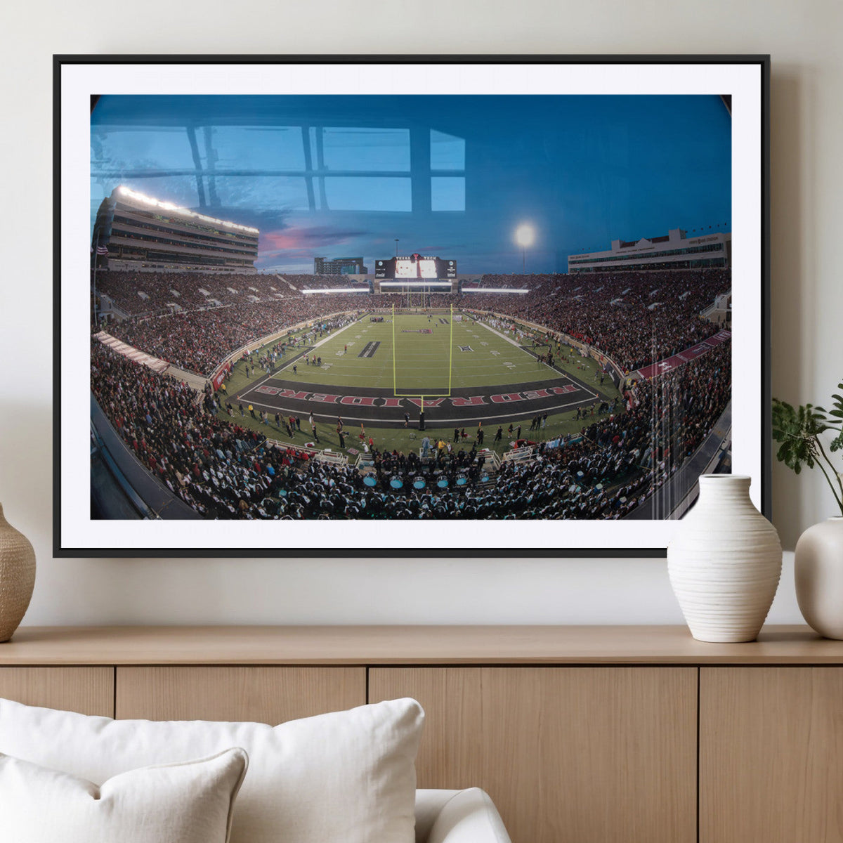 Texas Tech Red Raiders Canvas, Framed Football Team Print -