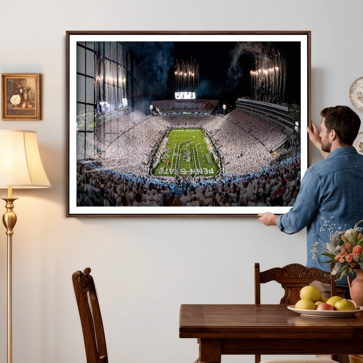 Penn State Football Wall Art Canvas Print – Framed Stadium