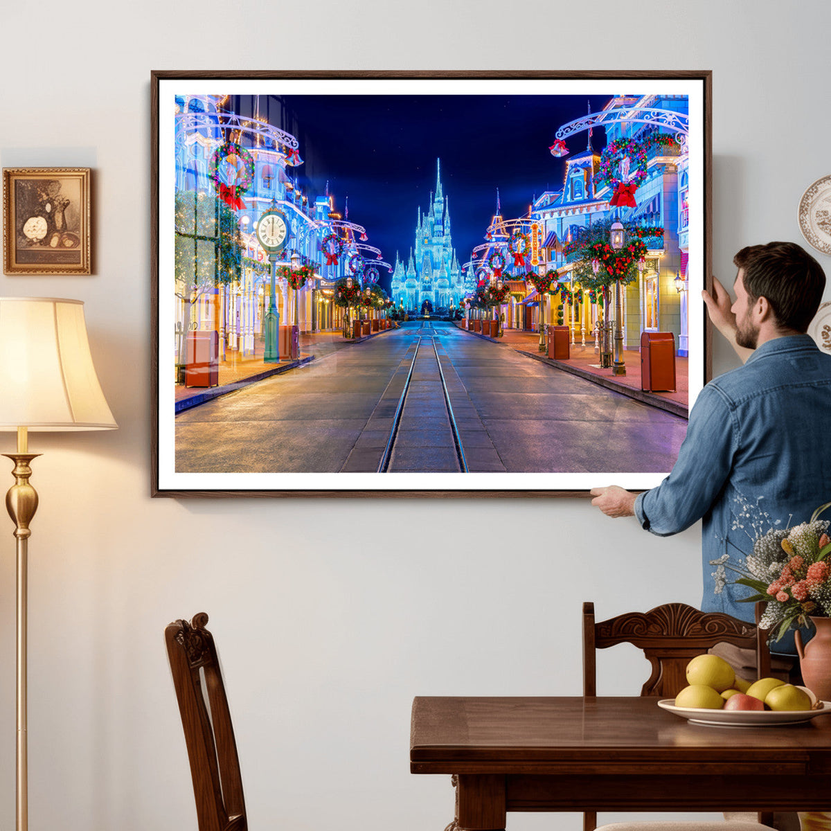 Disney Wall Art | Castle Large Wall Art Disney Magic Kingdom