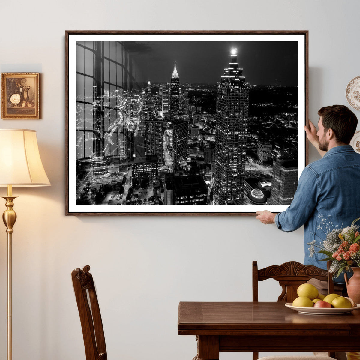 Atlanta Skyline Wall Art Canvas Print, Atlanta Downtown