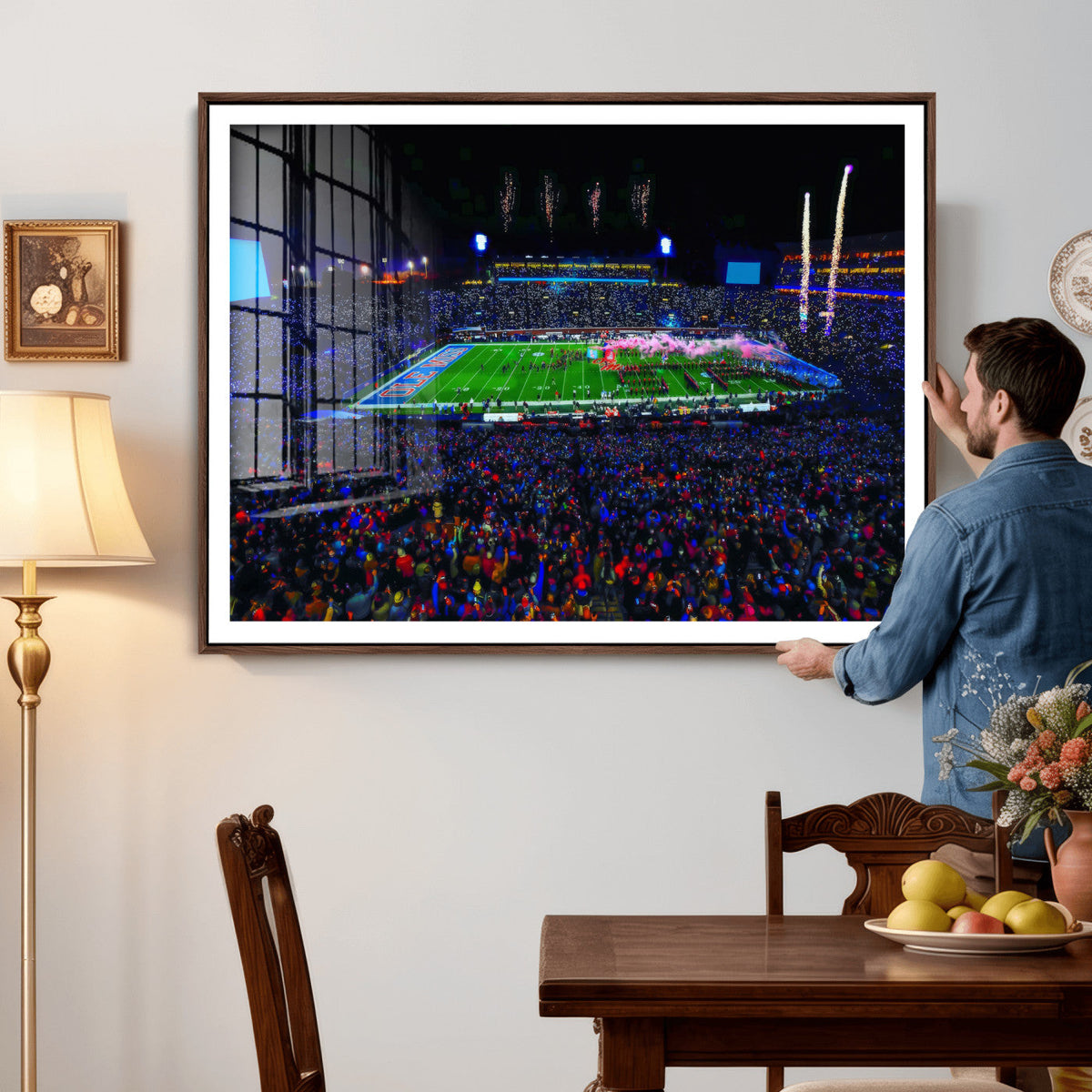 Ole Miss Rebels Vaught Hemingway Stadium Wall Art Canvas