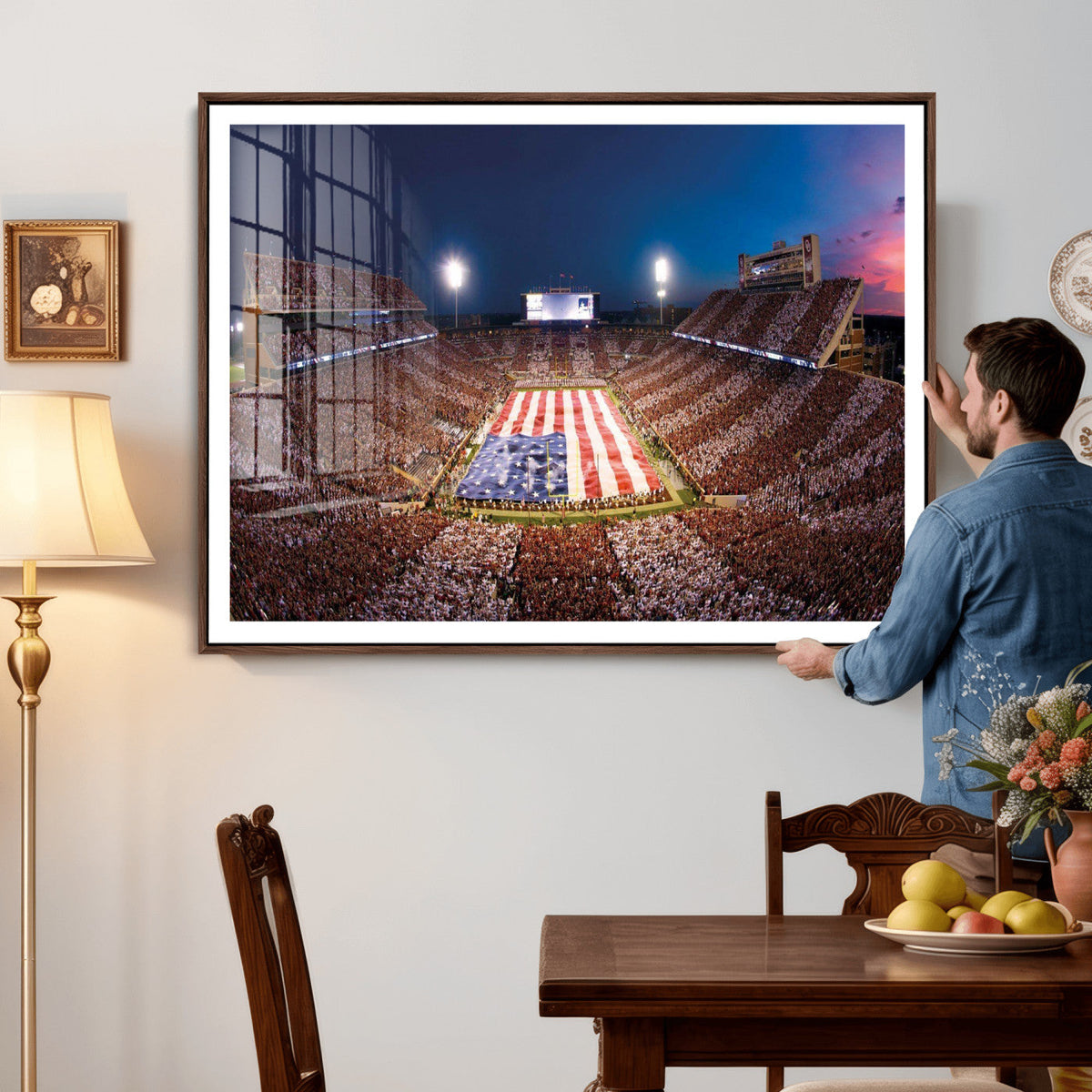 Oklahoma Memorial Stadium Wall Art Canvas Print – Oklahoma