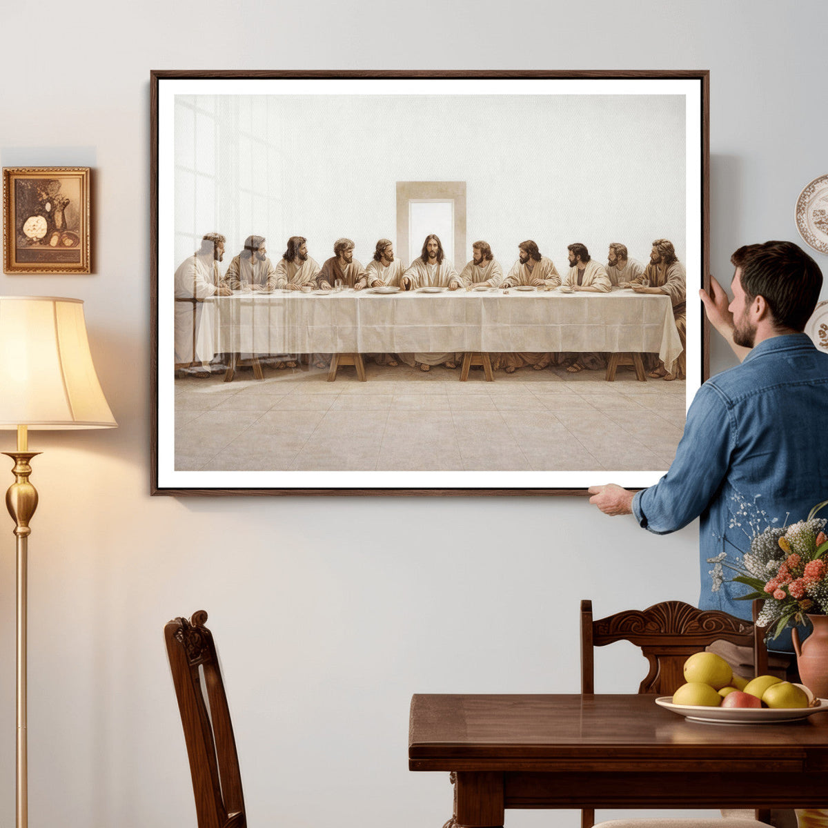 The Last Supper Wall Art Canvas Print, Jesus Christ Biblical