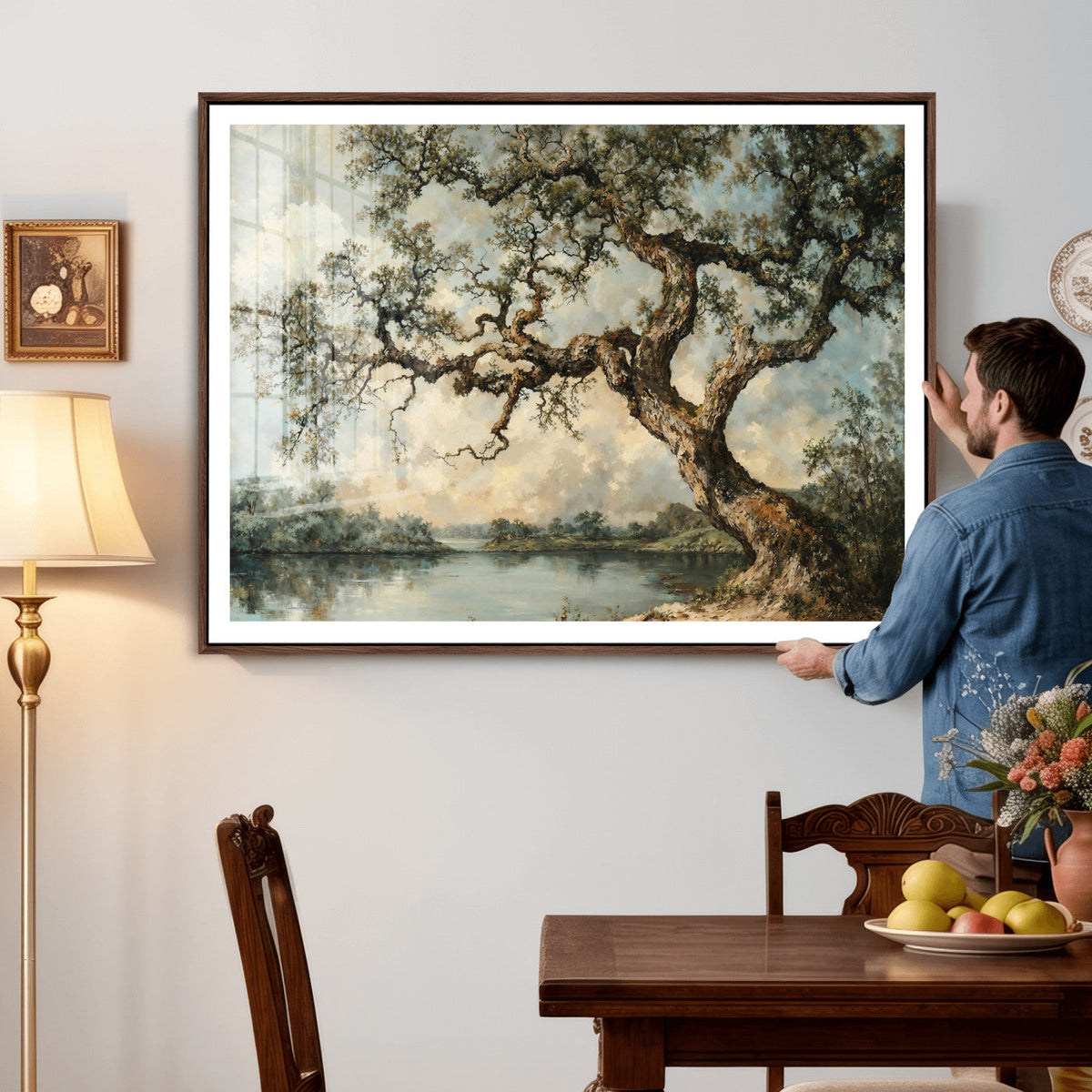 Old Oak Tree Canvas Wall Art, Turner Inspired Romantic