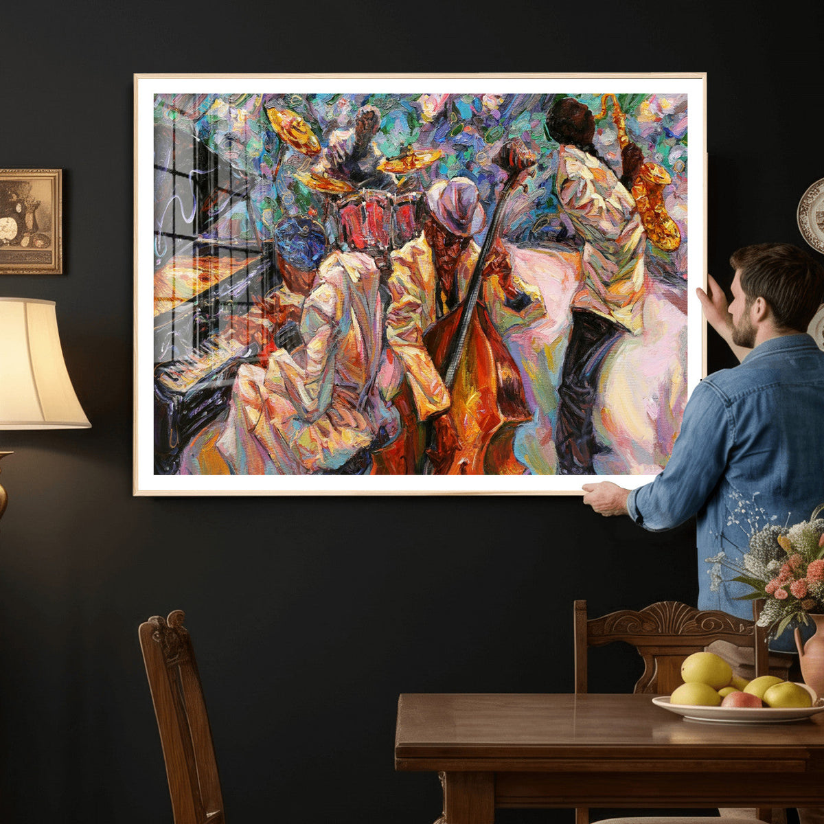 African American Jazz Art Music Abstract Wall Art Painting