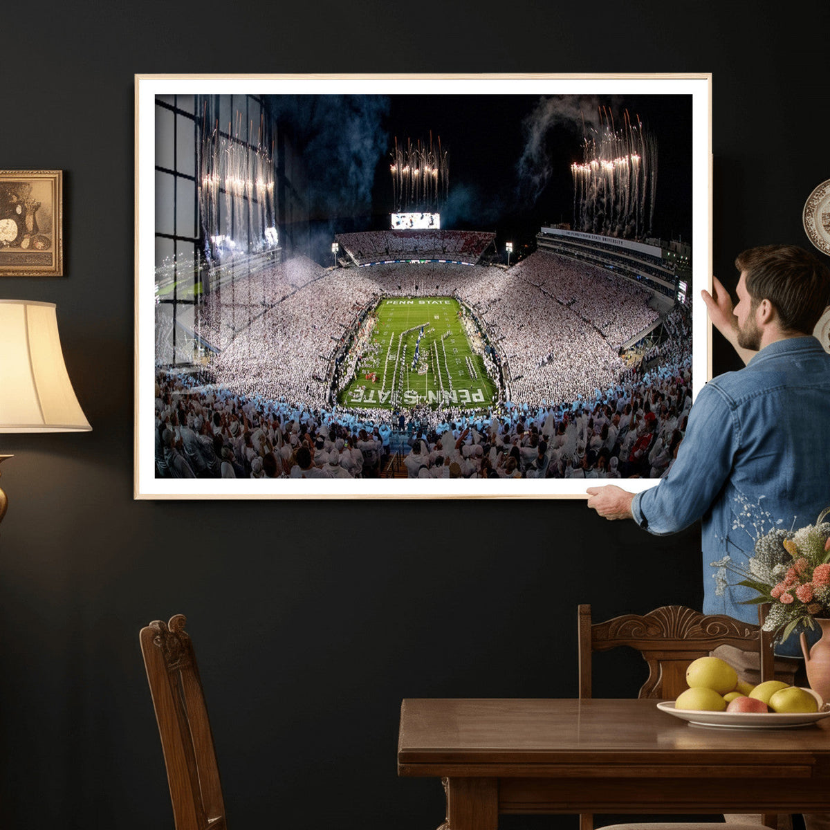 Penn State Football Wall Art Canvas Print – Framed Stadium