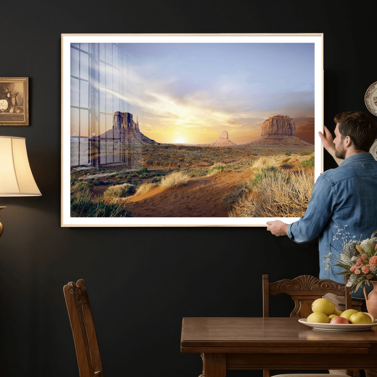 Monument Valley Desert Wall Art Canvas Print, Southwest