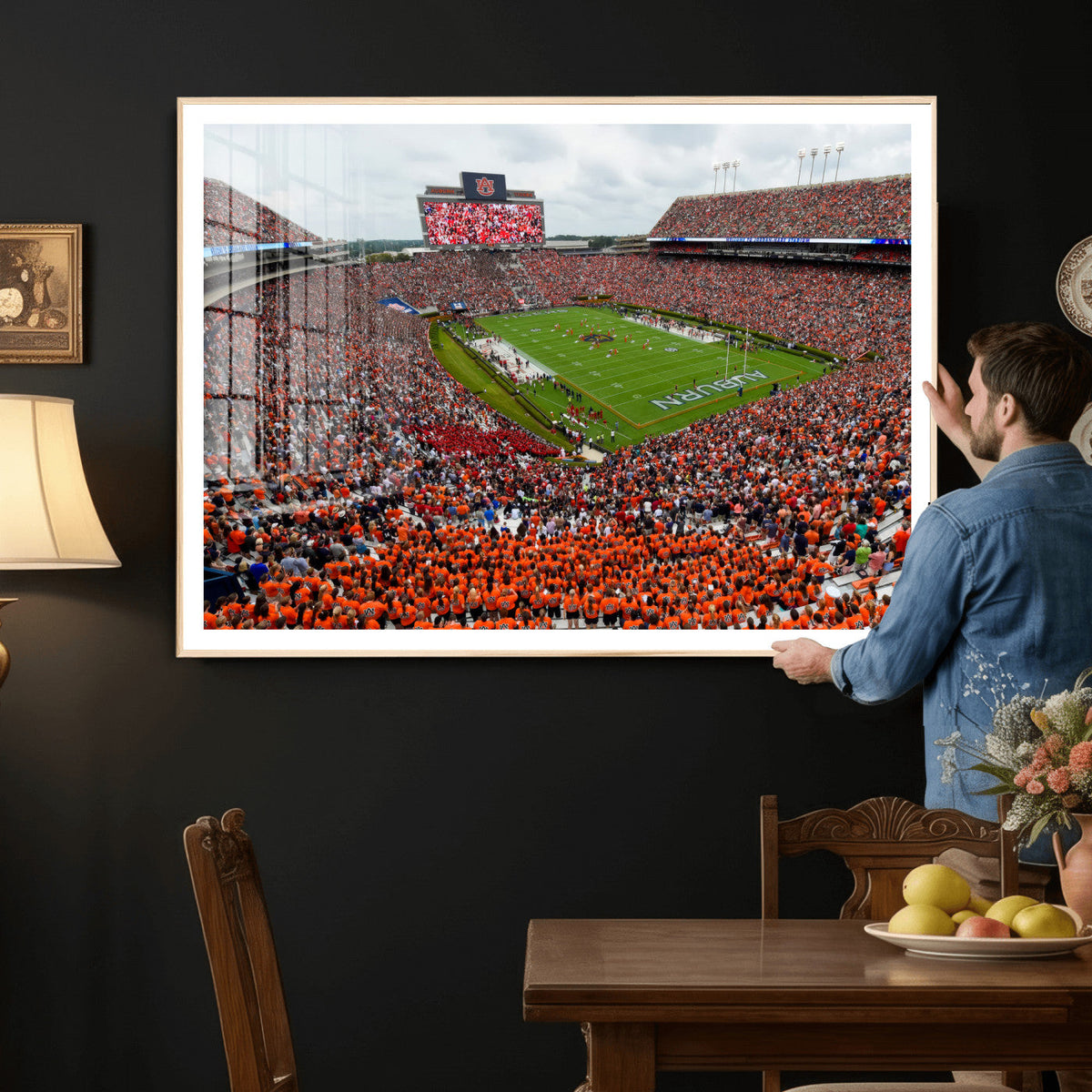 Auburn Stadium Wall Art Canvas Print, Jordan Hare Stadium