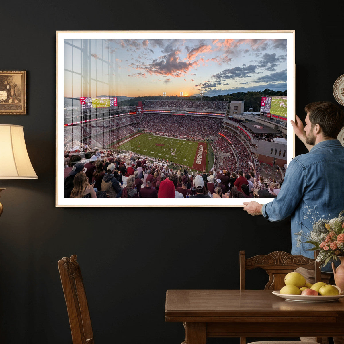 Donald W. Reynolds Razorback Stadium Wall Art Canvas Print –