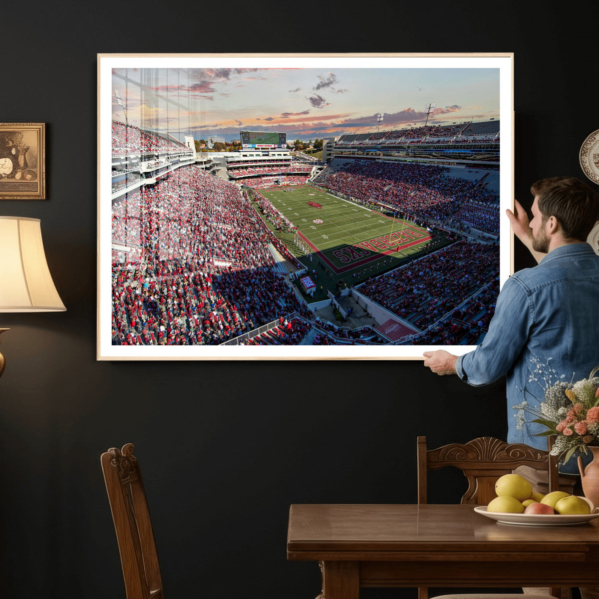 Donald W. Reynolds Razorback Stadium Wall Art Canvas Print –