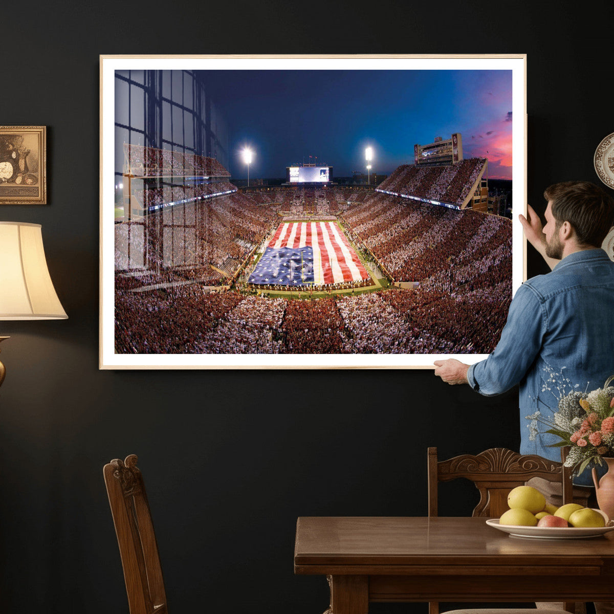 Oklahoma Memorial Stadium Wall Art Canvas Print – Oklahoma