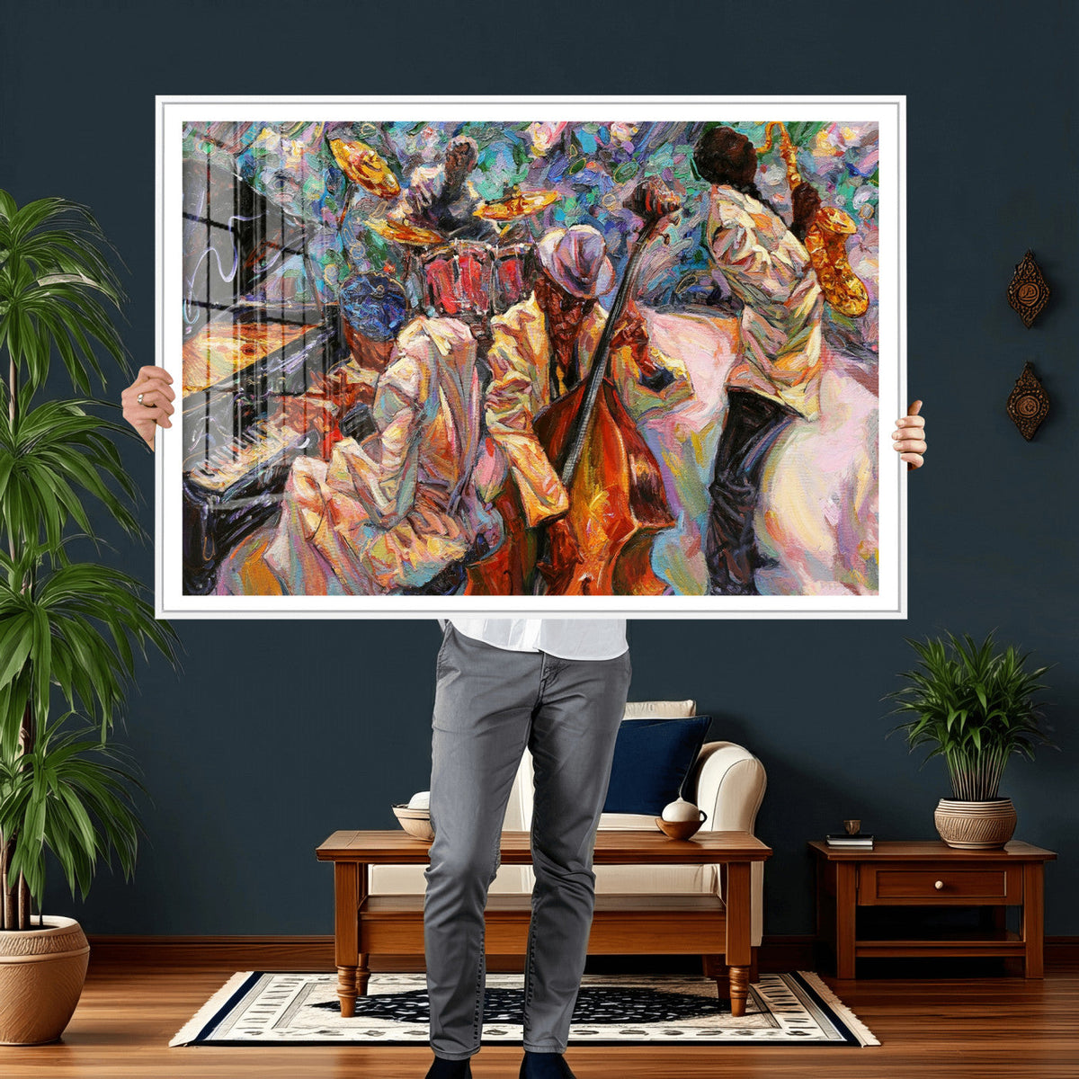 African American Jazz Art Music Abstract Wall Art Painting
