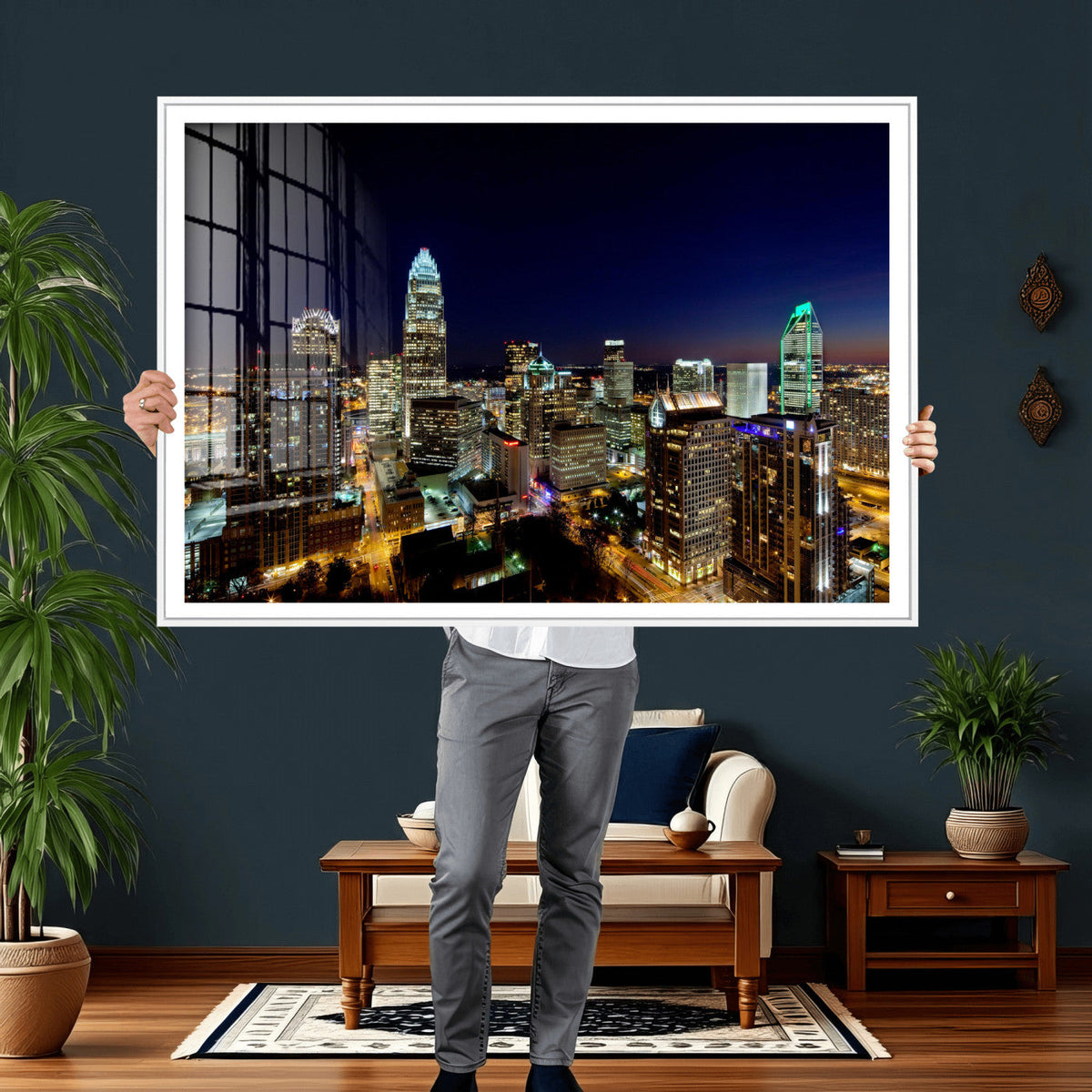 Atlanta Skyline Wall Art Canvas Print – Modern Cityscape