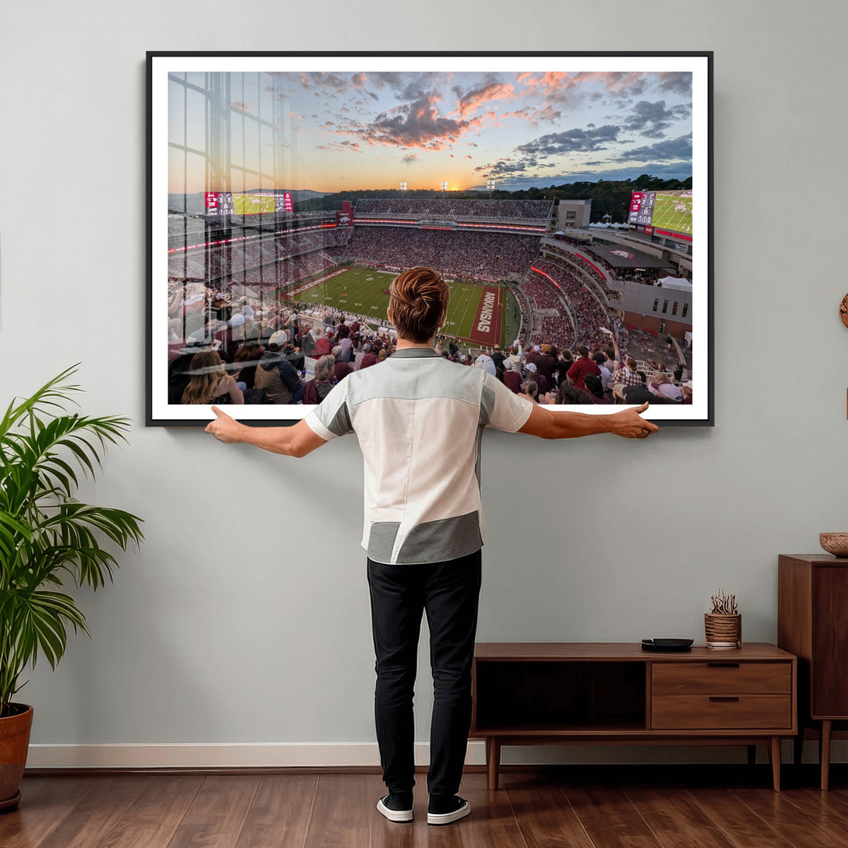 Donald W. Reynolds Razorback Stadium Wall Art Canvas Print –