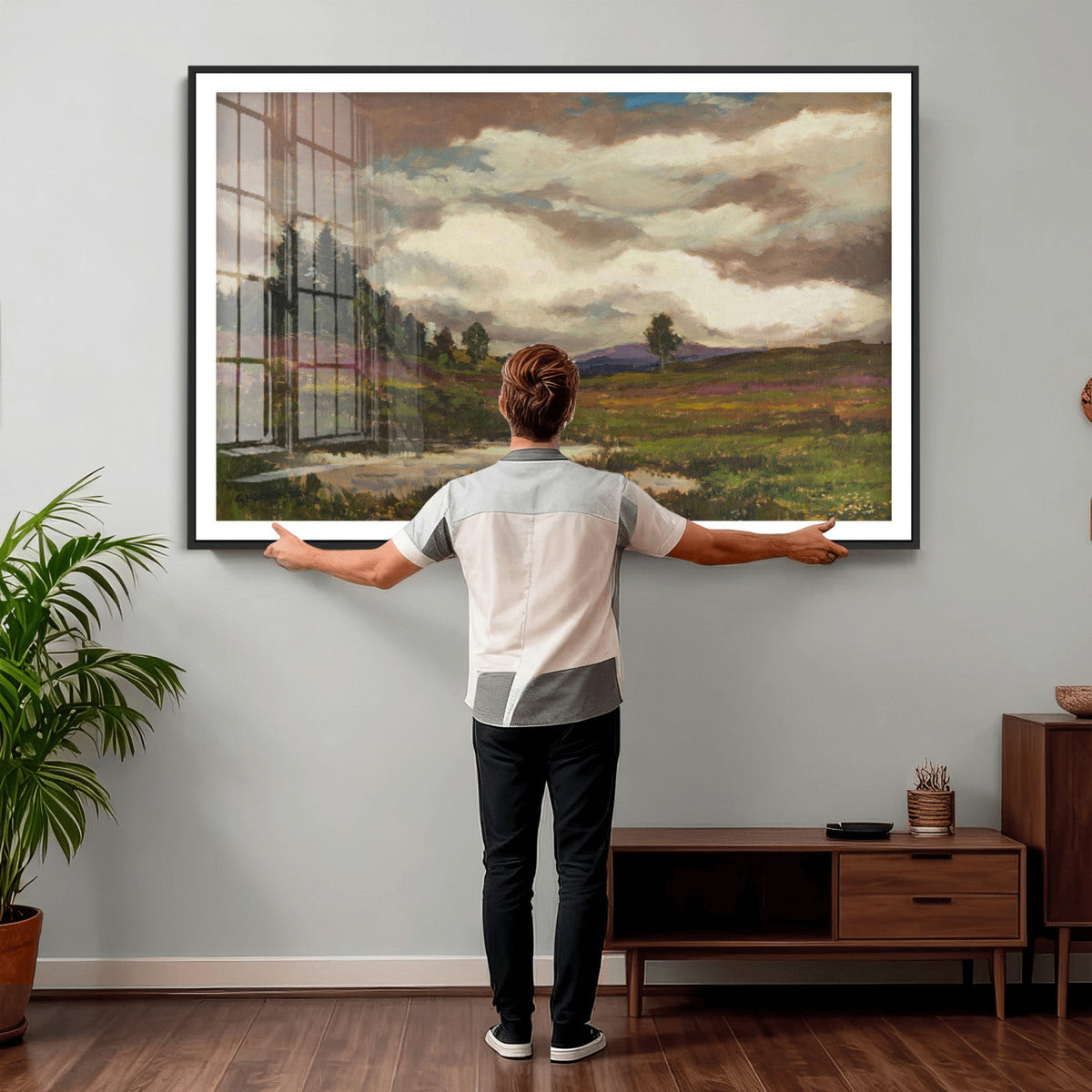 Gustav Macoun Heathland Canvas Print, Czech Landscape Oil